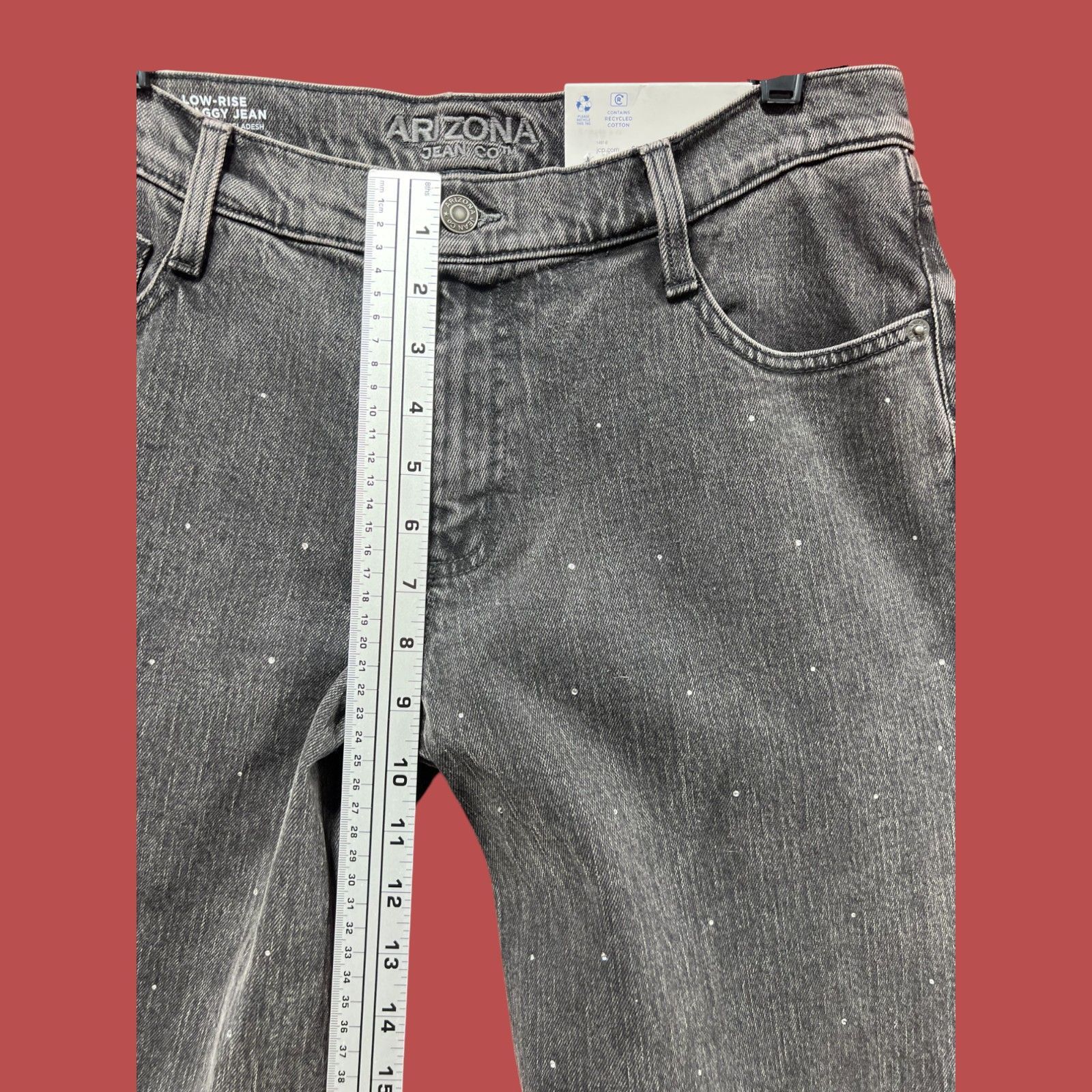 Arizona Jean Co. Arizona - Women's Low-Rise Baggy Jeans - Wide Leg - Rela Size 33" - 5 Thumbnail