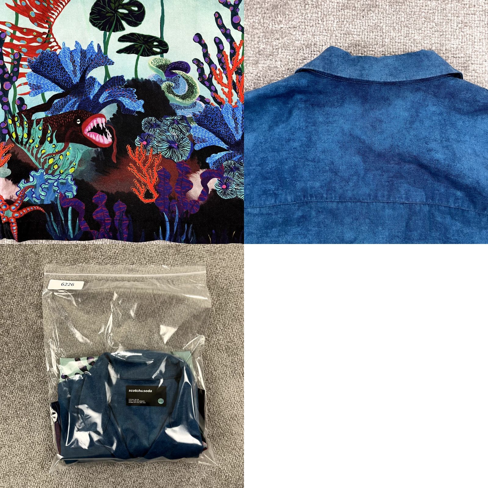 Scotch & Soda SCOTCH & SODA Shirt Men Small Blue Animal Fish Global Pursuit Hawaiian Button Up Shirt Mens Small Blue Animal Fish Global Pursuit Hawaiian Button Up Size US S / EU 44-46 / 1 - 8 Thumbnail
