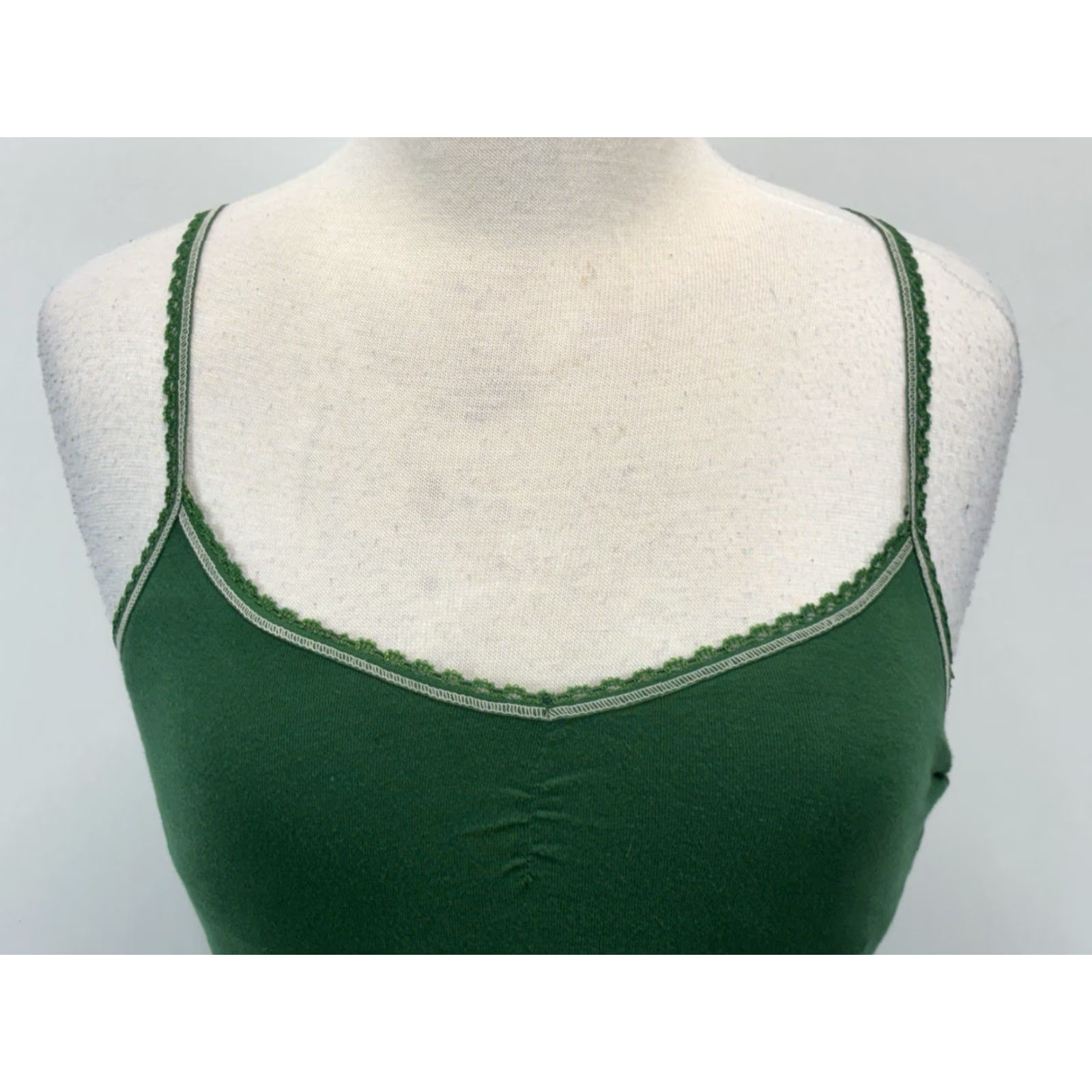 Forever 21 VINTAGE Forever 21 Green Tank Top Cami XS Sleeveless Shelf Bra Y2K Womens Size XS / US 0-2 / IT 36-38 - 5 Thumbnail
