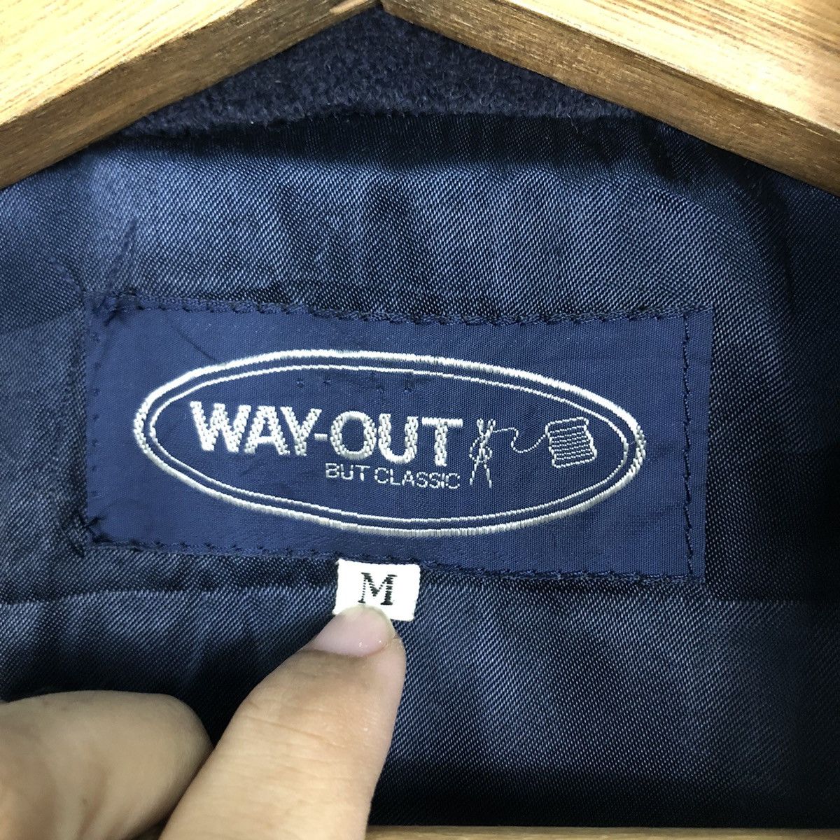 Japanese Brand × Vintage 📌Rich Blue Vintage Wool Bomber Jacket Way Out Double Breast Size US M / EU 48-50 / 2 - 18 Thumbnail
