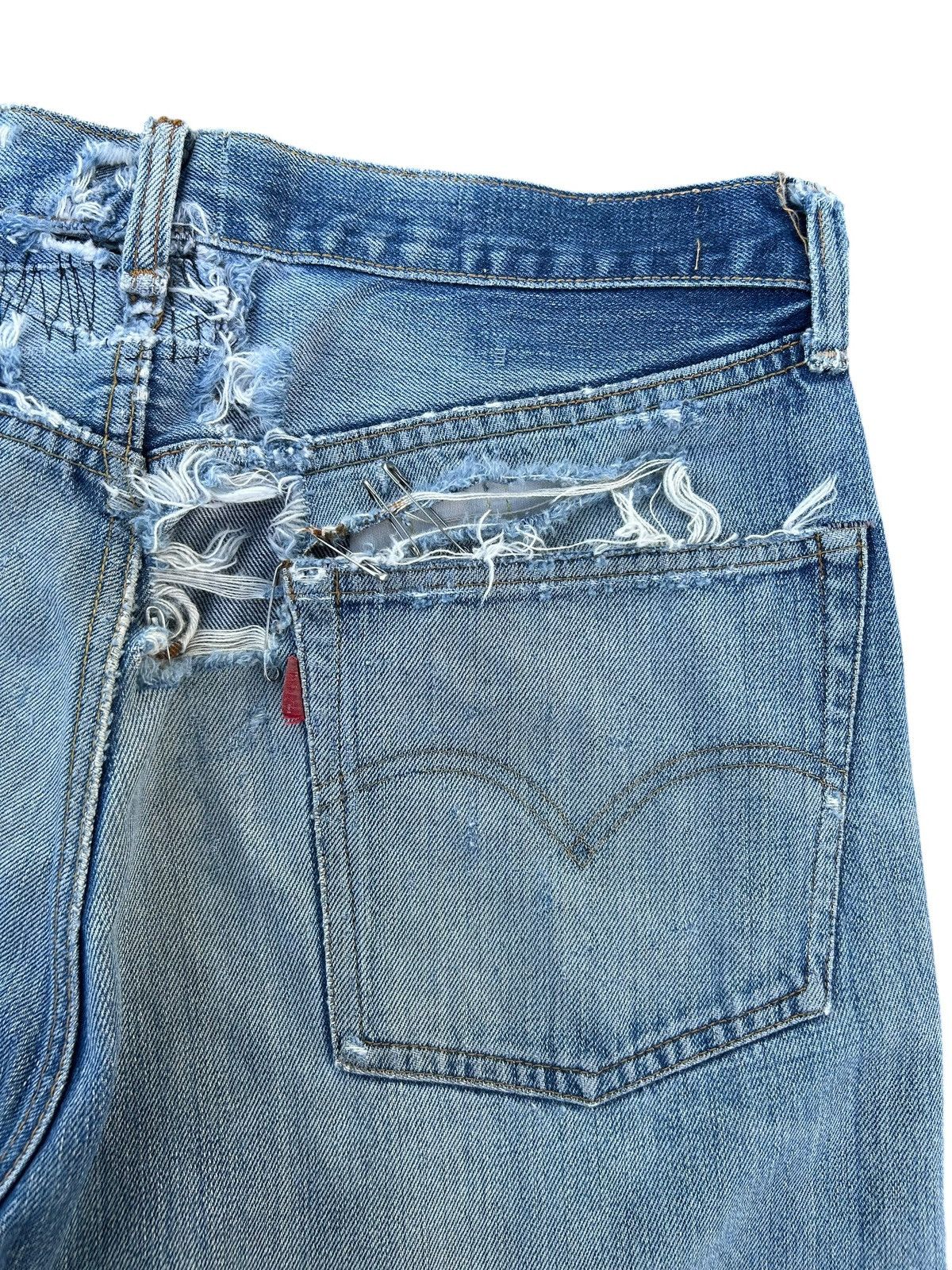 Levi's 60s-70s THRASHED Vintage Levis 6 Big E Denim Jeans Size US 33 - 12 Thumbnail