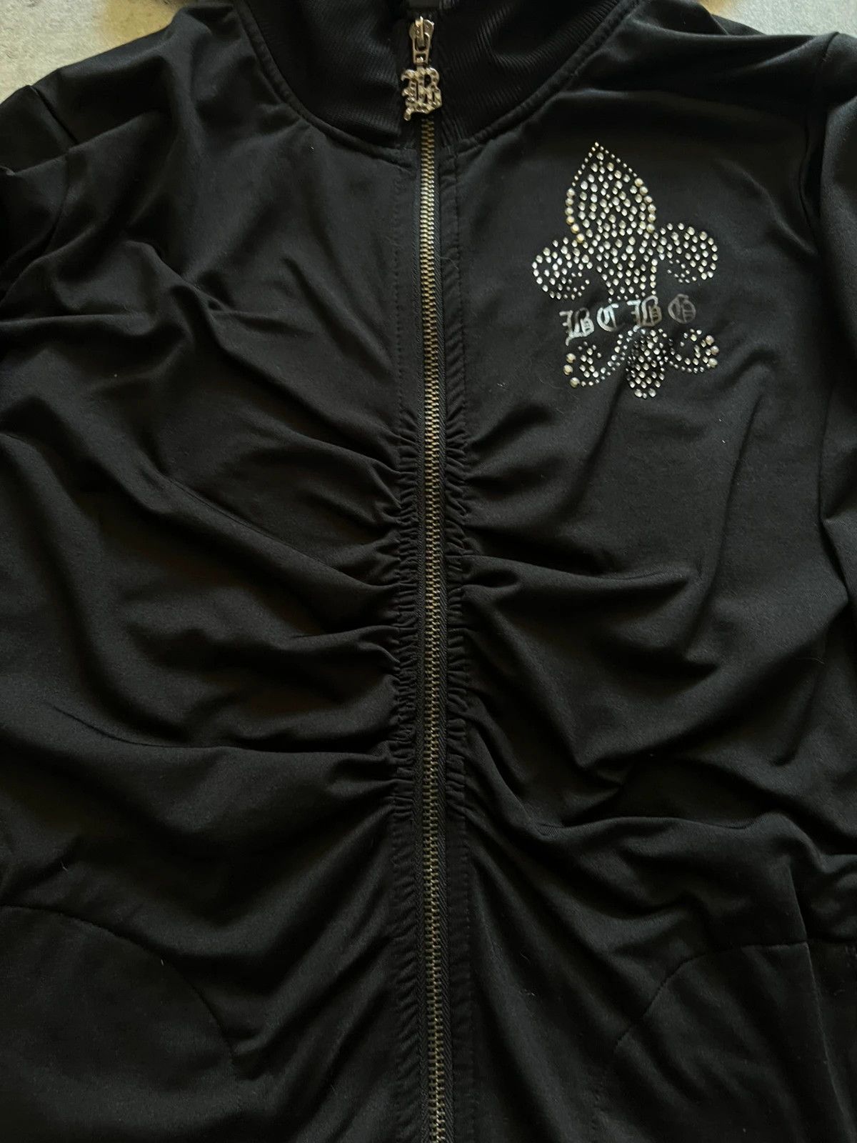 Vintage bcbgmaxazria black avant garde hoodie with crystals goth Size M / US 6-8 / IT 42-44 - 8 Thumbnail