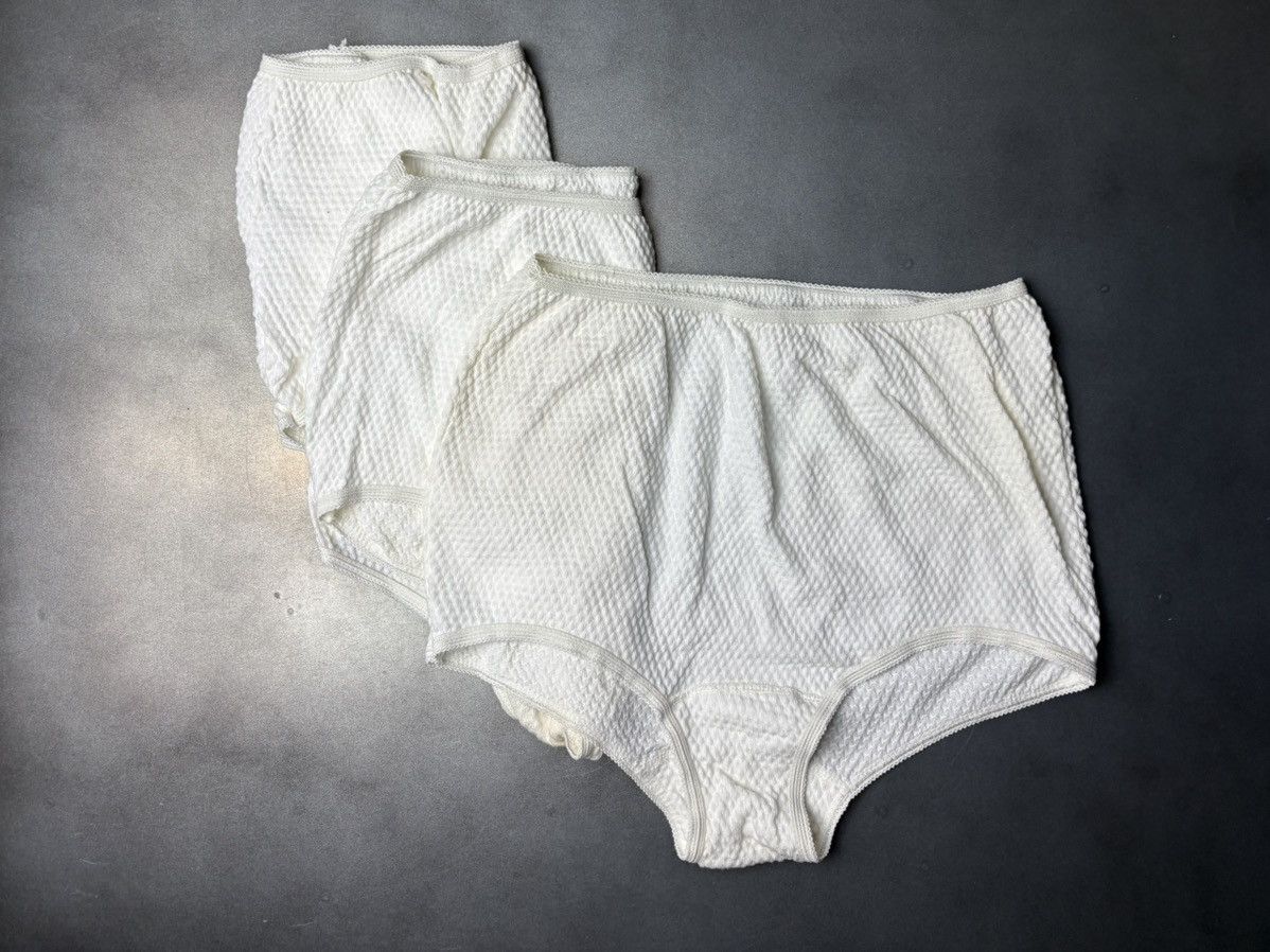 Other × Vintage Lot of 3 1970s Panties 3d Knit Ruffle Texture Underwear 70s Size ONE SIZE - 18 Thumbnail