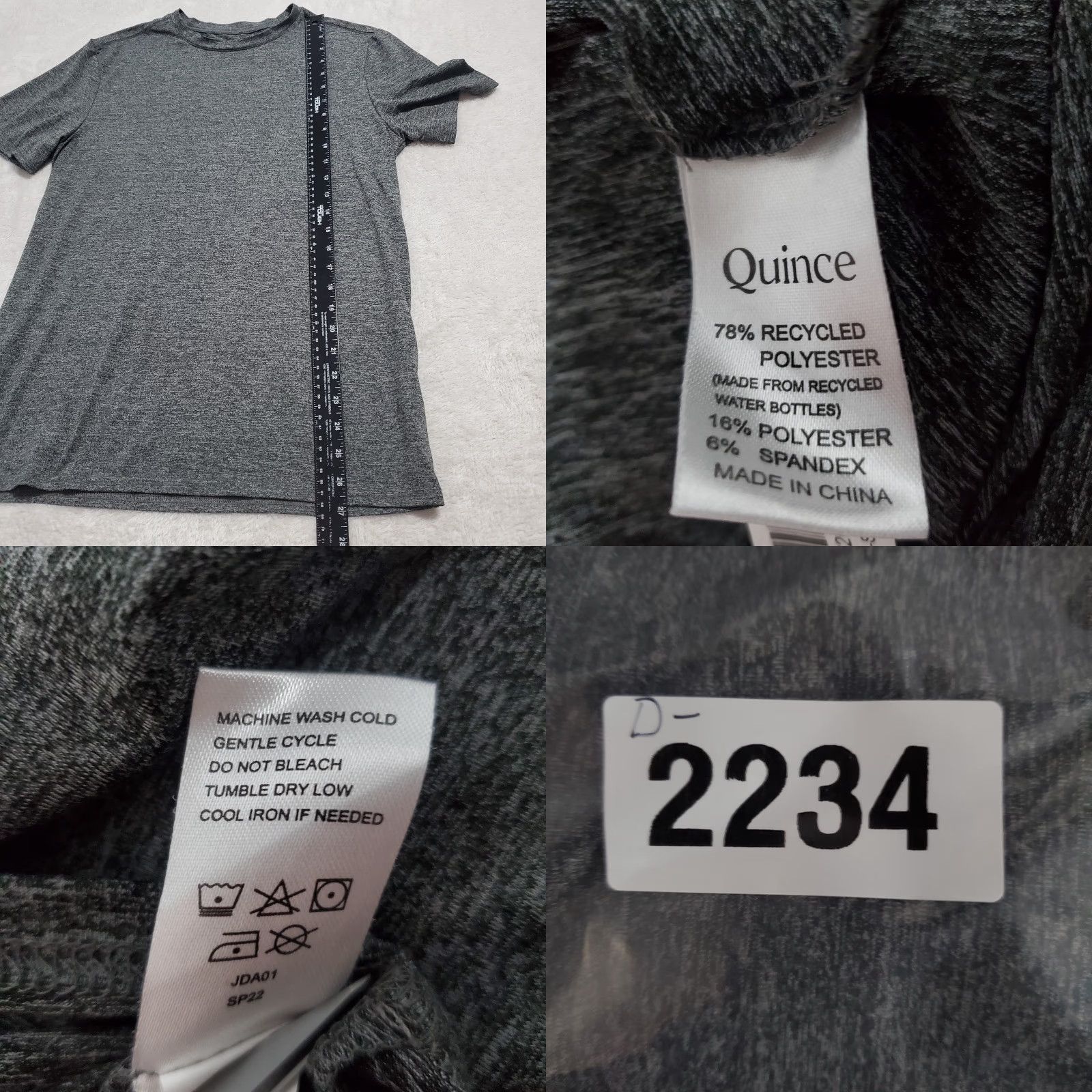 Quince Quince Top Women S Charcoal Gray Flowknit Ultra Soft Performance Tee Shirt Shirt Women S Charcoal Gray Flowknit Ultra Soft Performance Tee Shirt Size S / US 4 / IT 40 - 8 Thumbnail