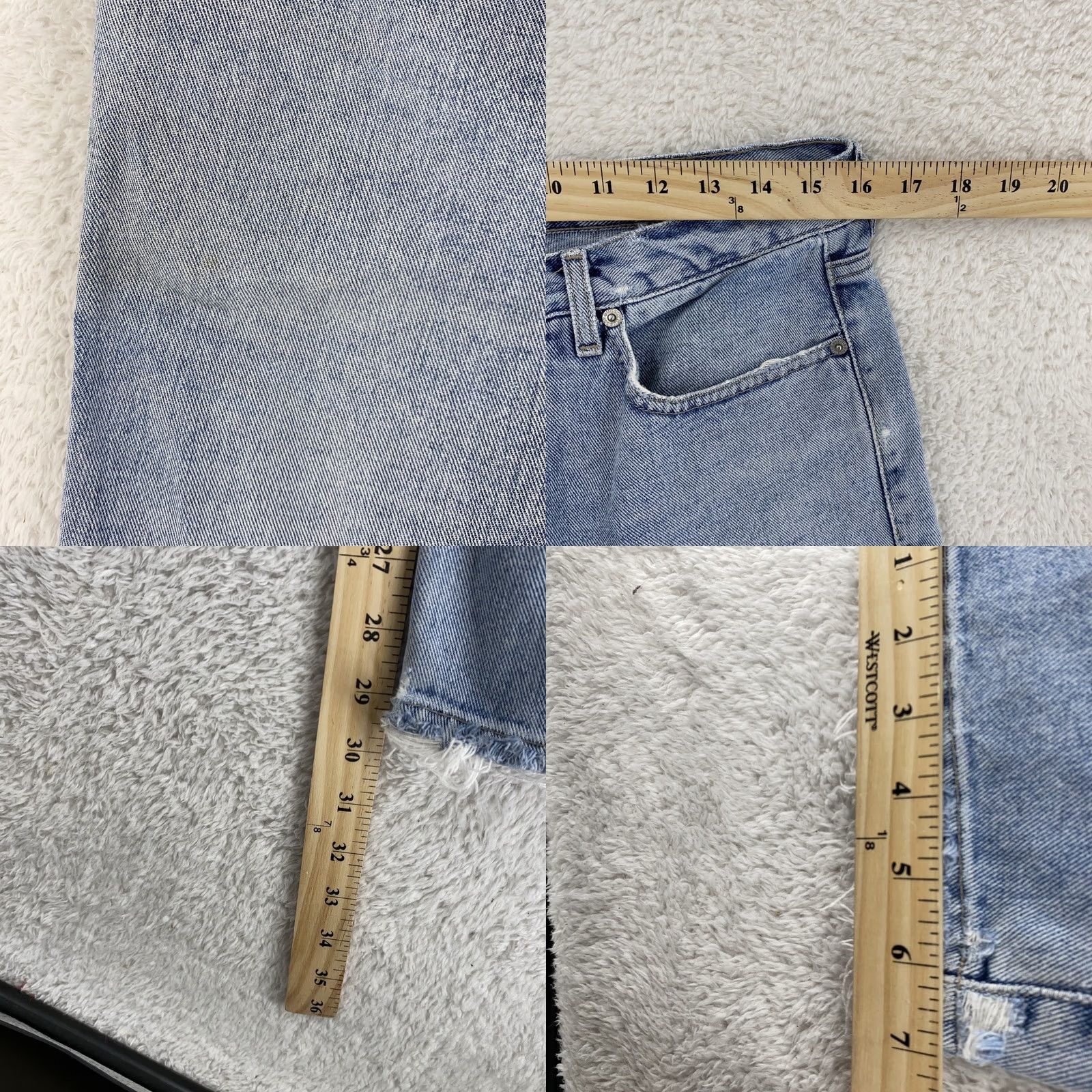 Guess VINTAGE Guess Jeans Mens 32x30 Distressed High Waist Tapered Denim 90s Blue Jeans Mens 90s Size US 32 / EU 48 - 9 Thumbnail