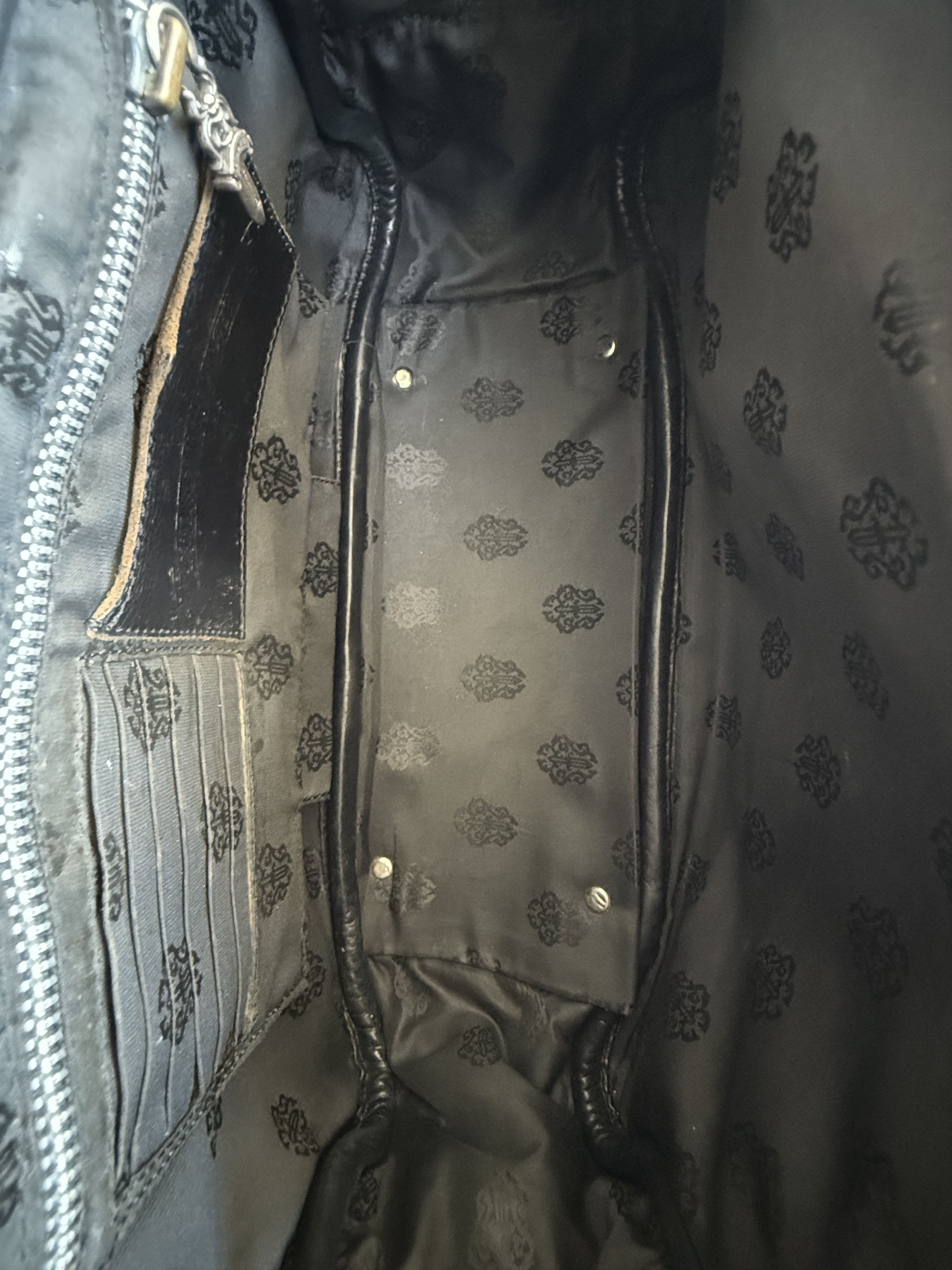 Chrome Hearts Chrome Hearts Burgundy Leather Fleur Patch Bowling Bag Size ONE SIZE - 6 Thumbnail