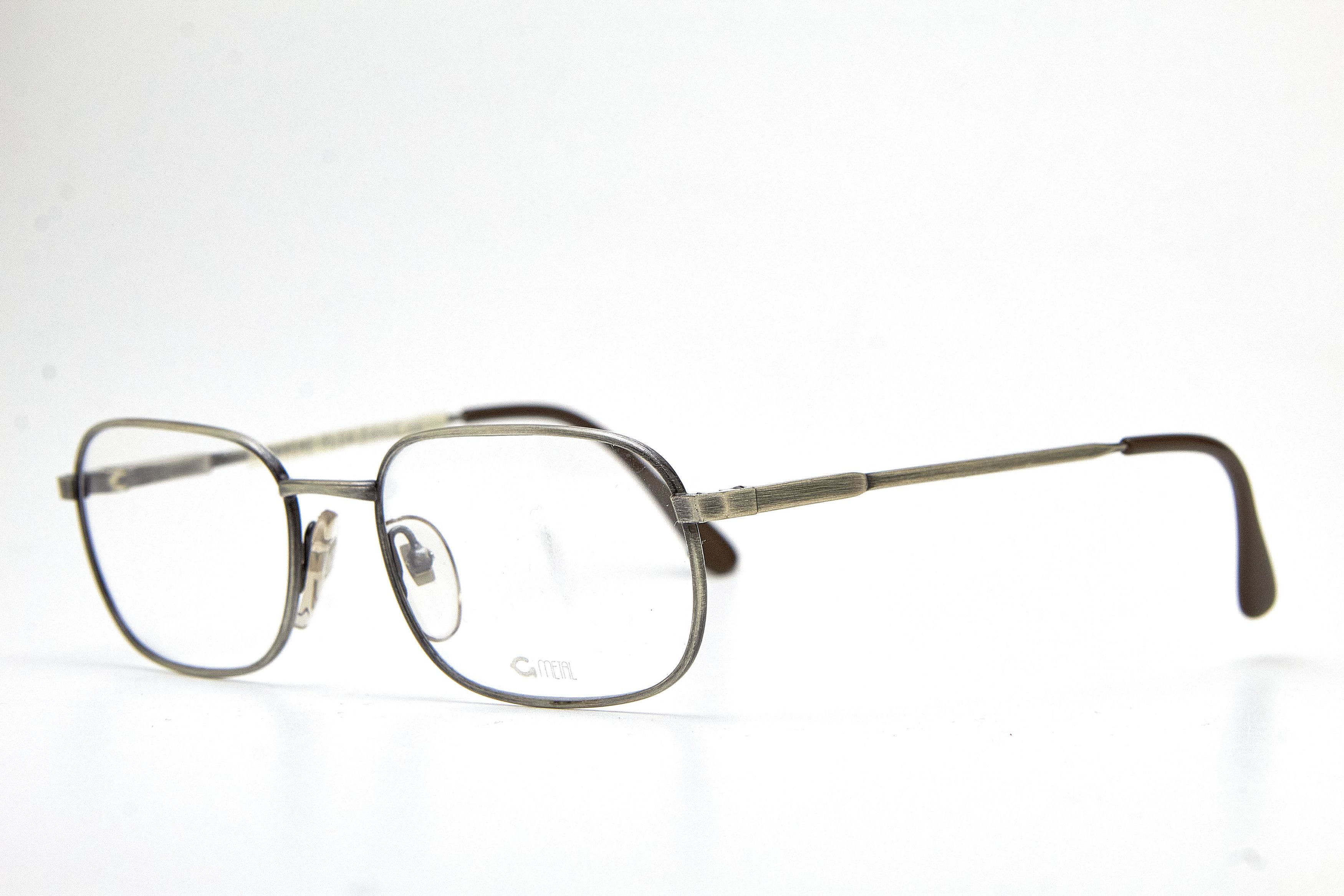 Vintage Old Money GRASSET Brushed Silver Rectangular Quiet Lux Specs Size ONE SIZE - 3 Thumbnail
