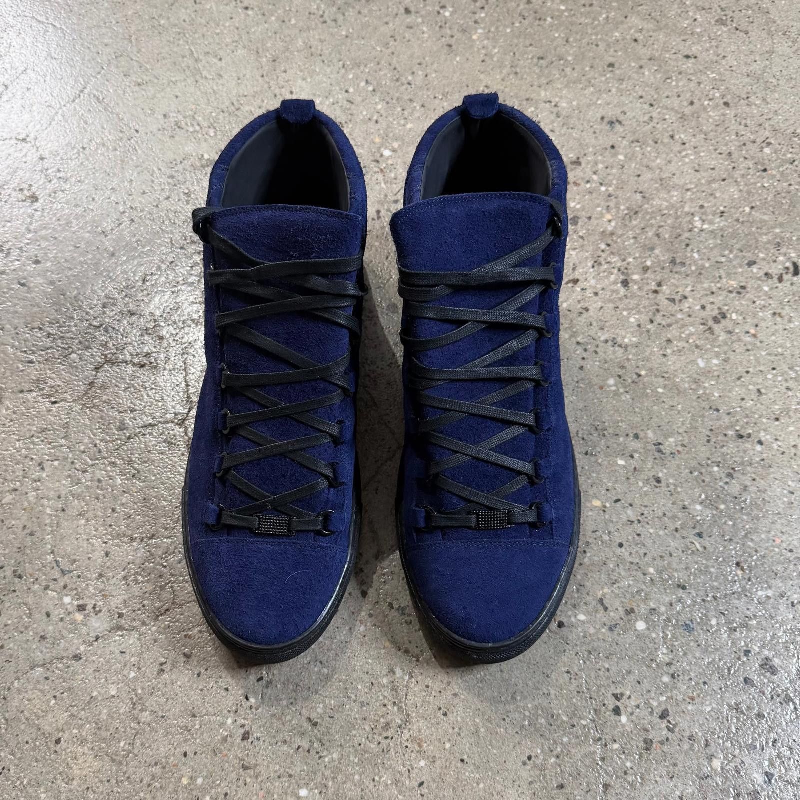Balenciaga Balenciaga Suede Arena Sneakers (Blue) Size US 12 / EU 45 - 5 Thumbnail