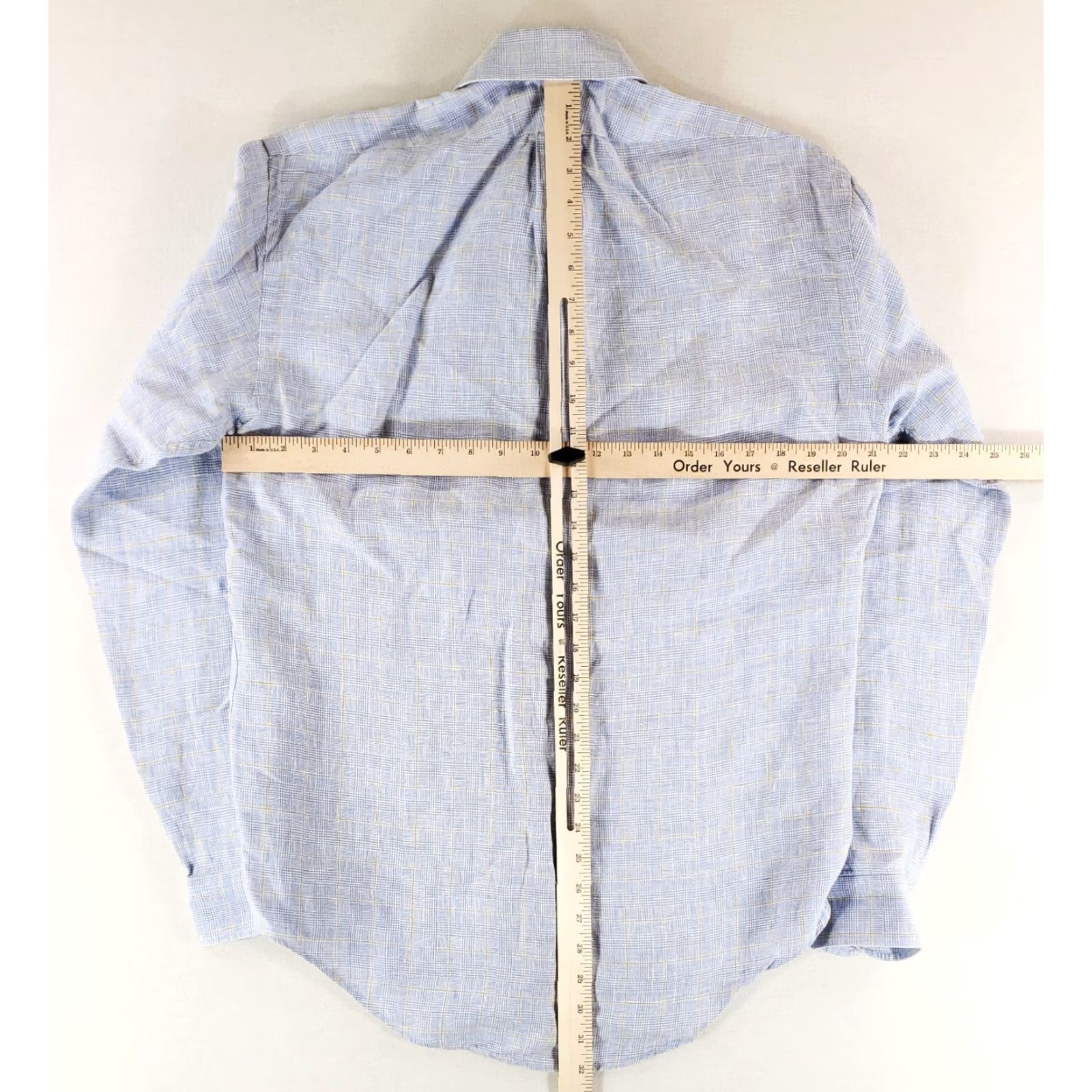 Lands' End Lands' End Baird McNutt 100% Linen Plaid Button Up Shirt Long Sleeve Mens M Blue Shirt Size US M / EU 48-50 / 2 - 4 Thumbnail