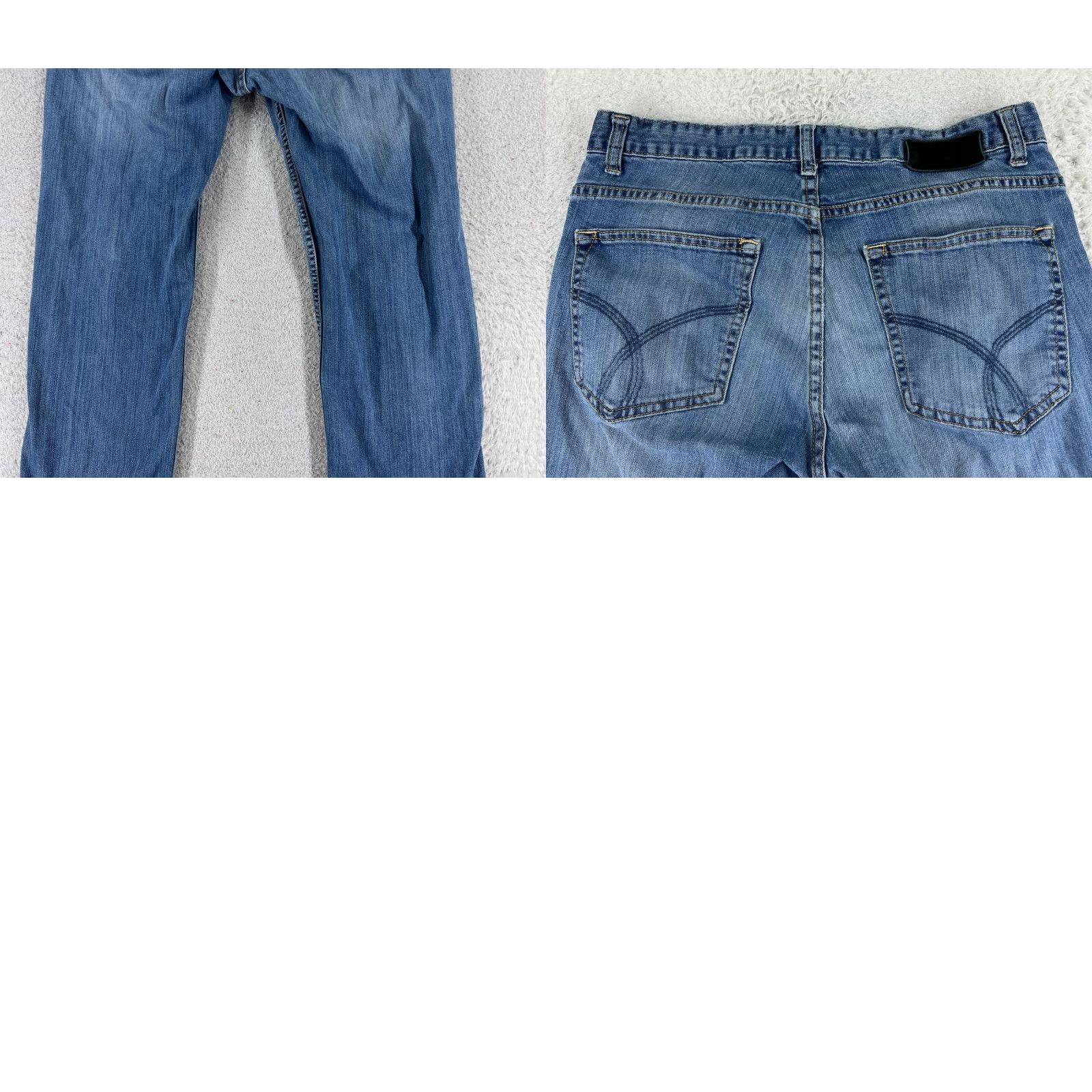 Calvin Klein Calvin Klein Pants Men 32 Blue Denim Jean Boot Cut Cotton Blend Embroider 32x27 Size US 32 / EU 48 - 10 Thumbnail