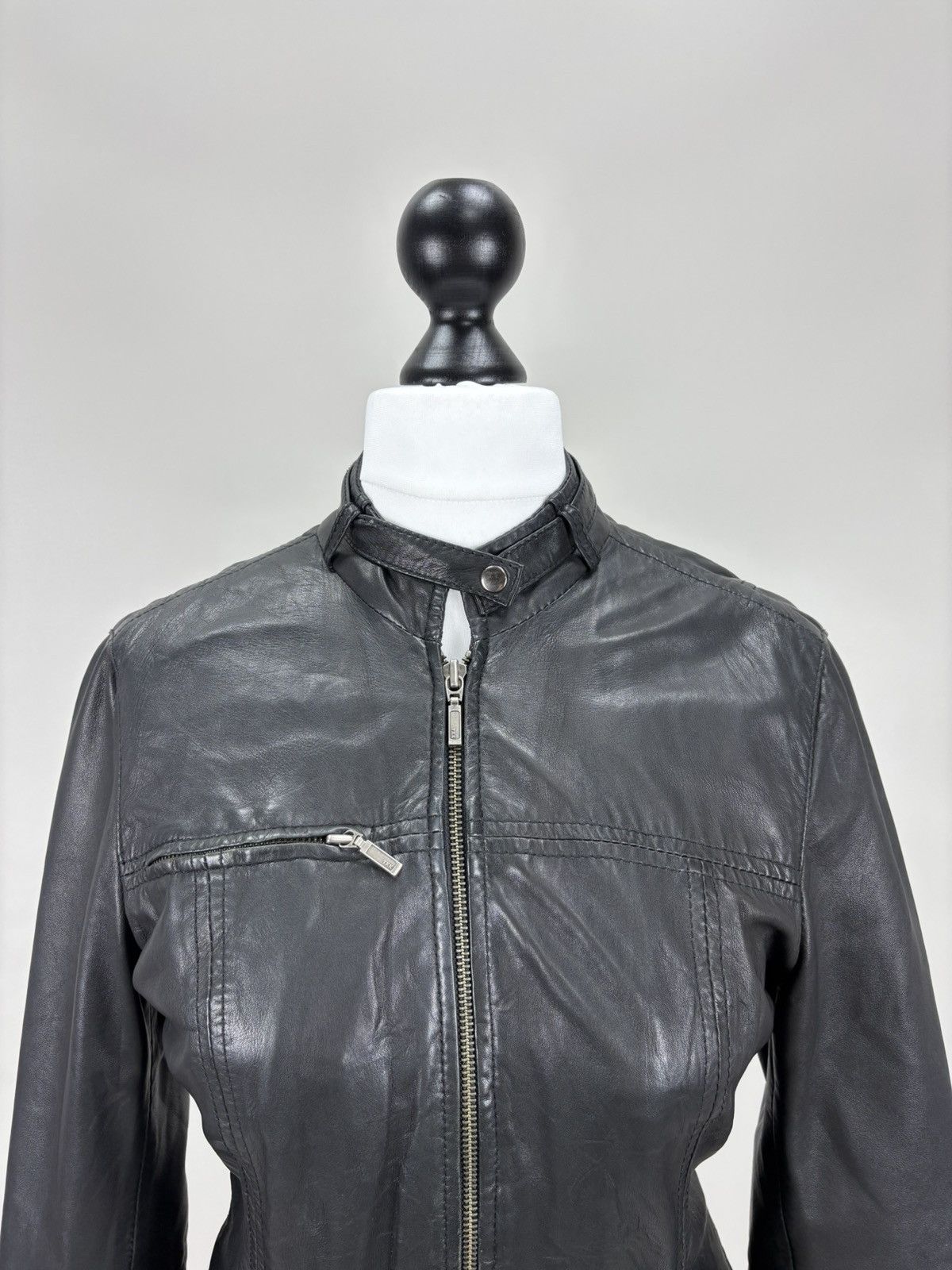 Genuine Leather × Leather Womens leather jacket Oakwood Size M Color Black Size M / US 6-8 / IT 42-44 - 3 Thumbnail