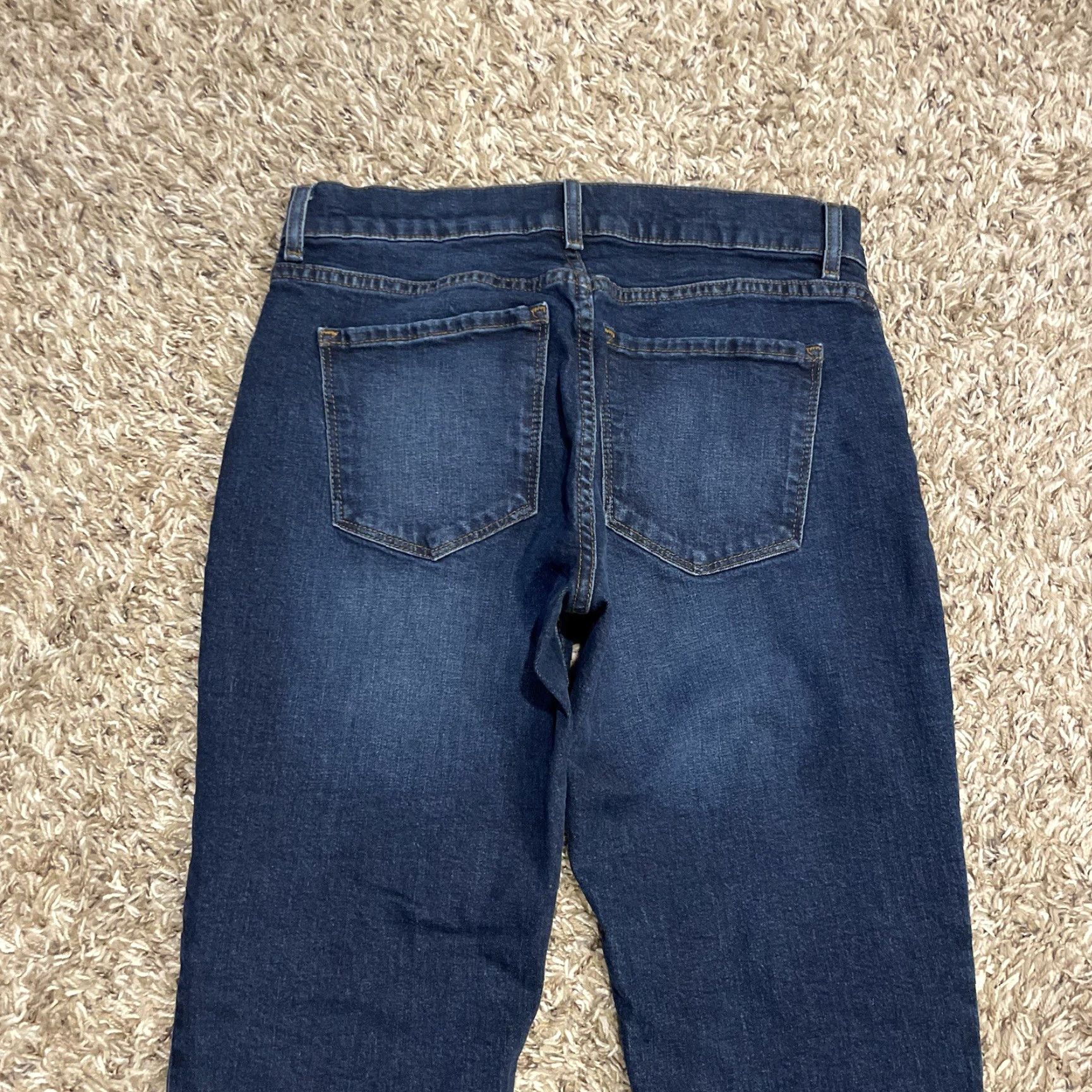 Mott & Bow Mott & Bow Jeans Women 28x30 Blue Denim Dark Wash Stretch Boyfriend Regular Rise 28 Inseam Pockets Zip Button Cotton Polyester Spandex Denim Size 28" / US 6 / IT 42 - 4 Thumbnail