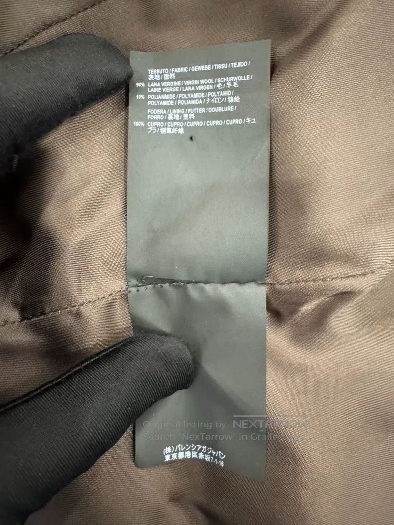 Balenciaga Balenciaga Brown Houndstooth Women's Wool Double Breasted Size XS / US 0-2 / IT 36-38 - 8 Thumbnail