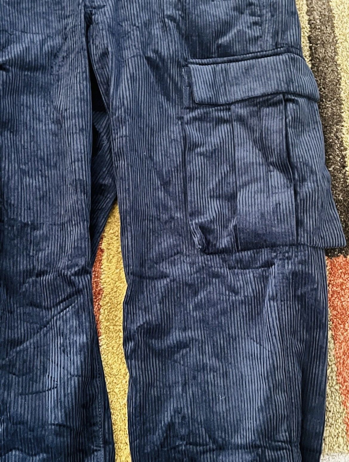 G-Star G Star Raw Pants Men's RENATO STRAIGHT CARGO Corduroy Navy Size US 28 / EU 44 - 3 Thumbnail