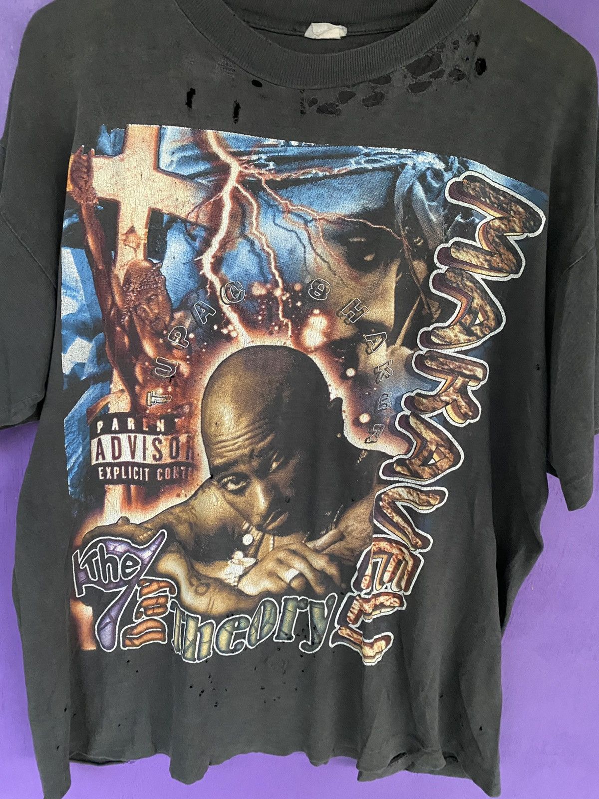 Rap Tees Vintage 1996 Tupac makaveli the don distressed rap tee Size US XL / EU 56 / 4 - 3 Thumbnail