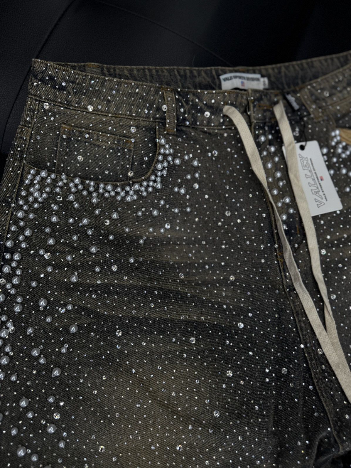 Vale Valley Vale Blue Rhinestone Shorts Size 34 (NEW) Size US 34 / EU 50 - 5 Thumbnail