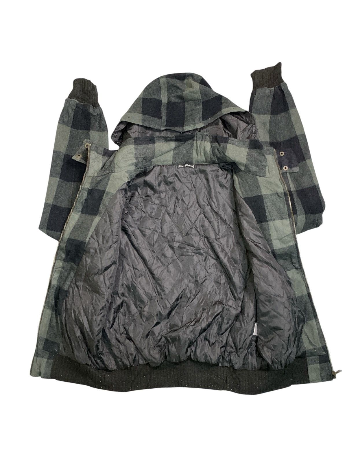 Japanese Brand Rare Design Riche Glamour Checked Bomber Jacket Hoodie Size M / US 6-8 / IT 42-44 - 3 Thumbnail
