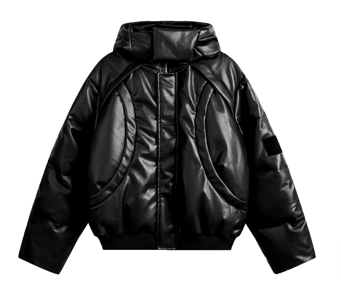 Japanese Brand × Vintage "Evenland-Black-L" Leather Padded Jacket Size US L / EU 52-54 / 3 - 1 Thumbnail