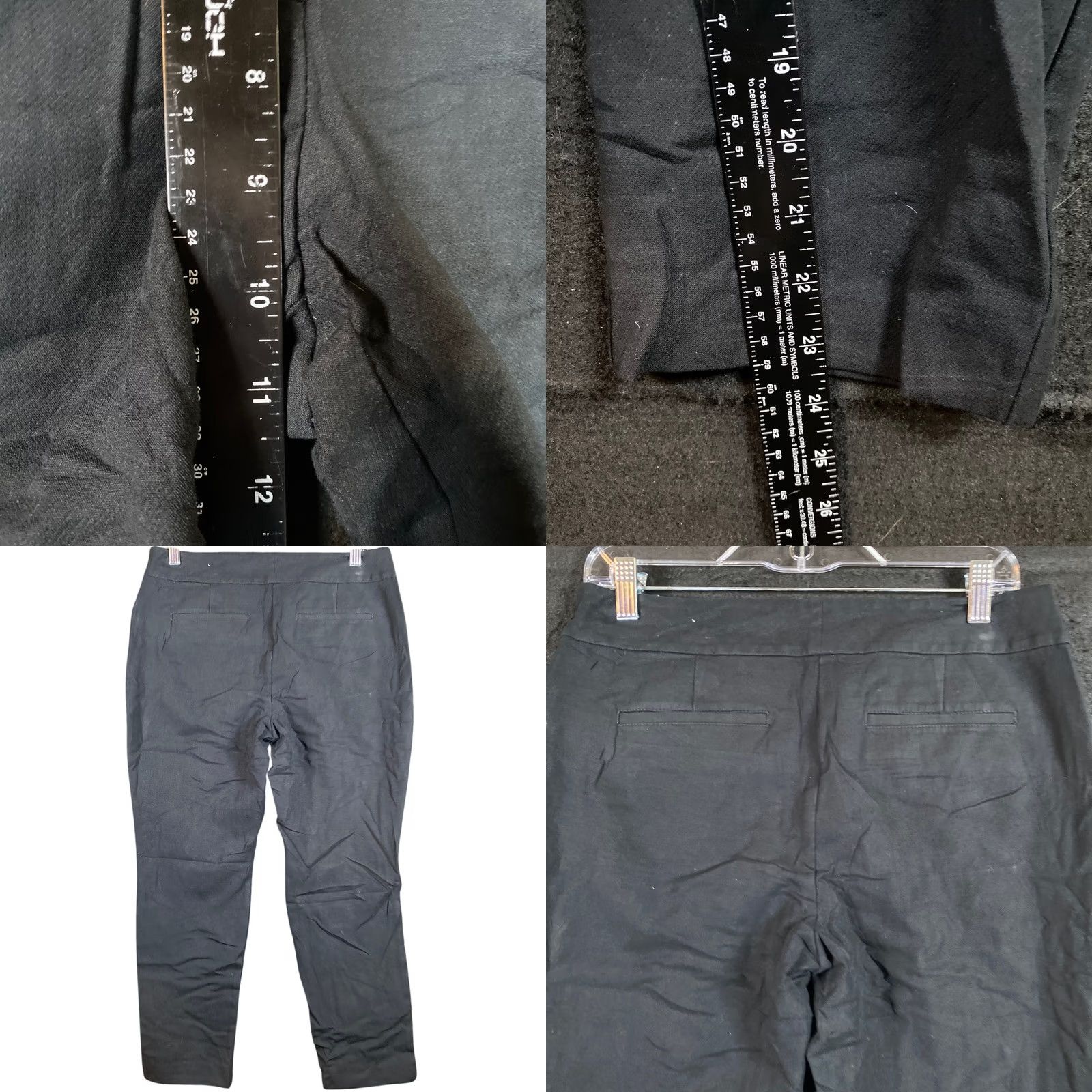 Ann Taylor Ann Taylor Factory Womens Pants Black Capri Cropped Mid Rise Stretch 8 Size 24" / US 00 / IT 34 - 8 Thumbnail