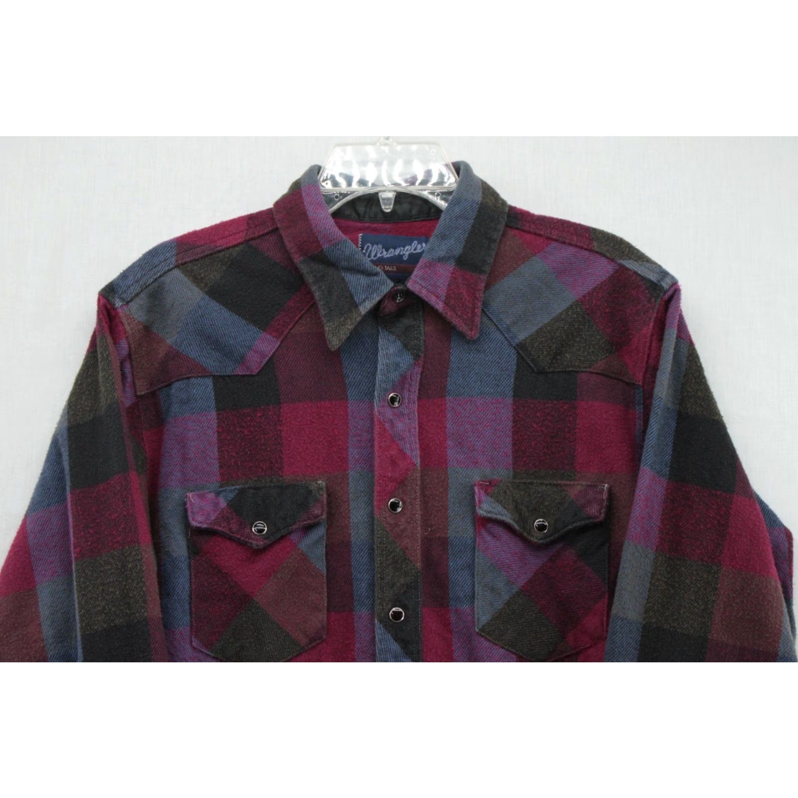 Wrangler VINTAGE Wrangler Heavy Flannel Shirt Mens M Red Plaid X-Long Tails Pearl Snap Wrangler Wrancher Button-Up Size US M / EU 48-50 / 2 - 4 Thumbnail