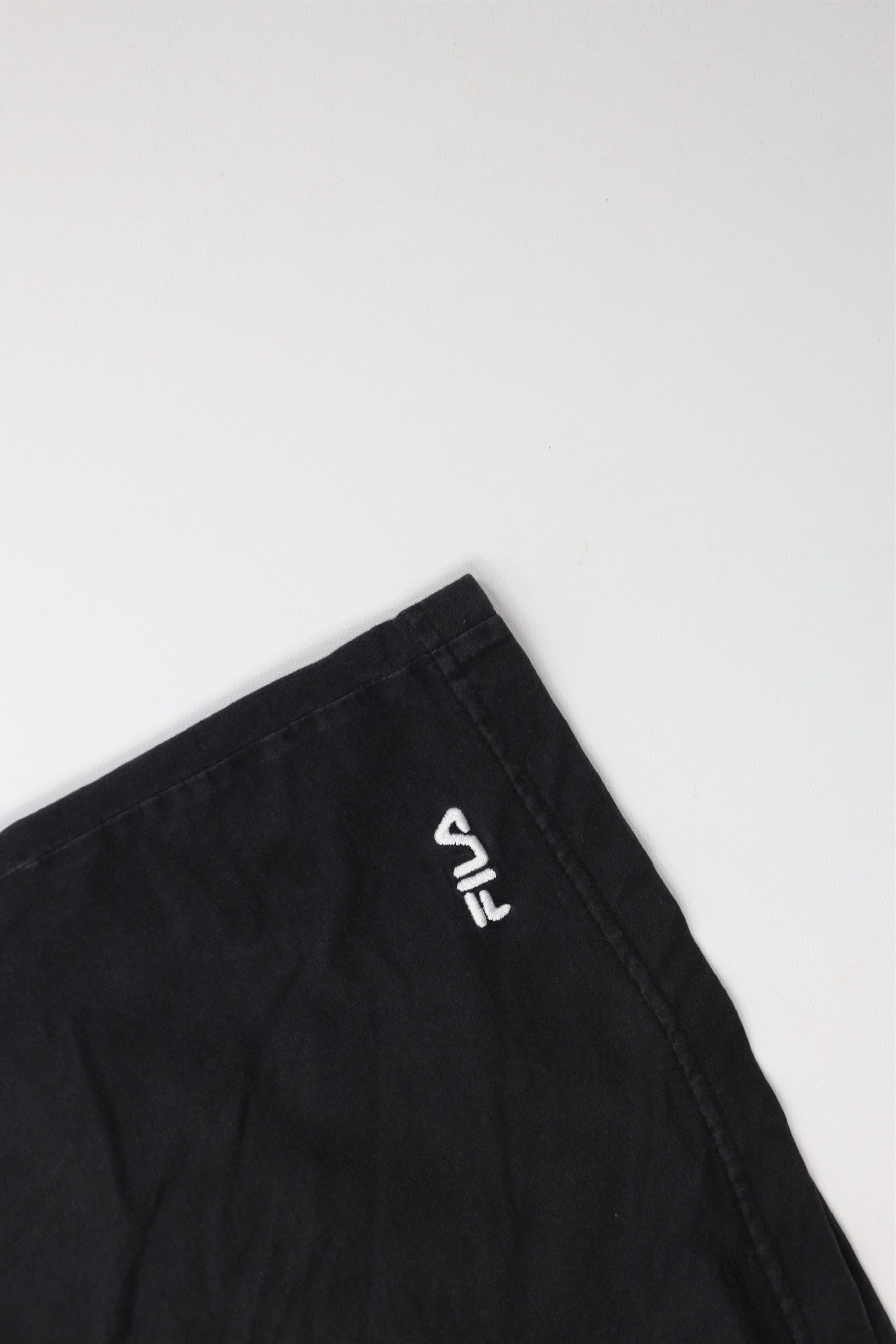 Fila Vintage 90s Fila Spell Out Above Knee Shorts Black Cotton Size US 34 / EU 50 - 5 Thumbnail