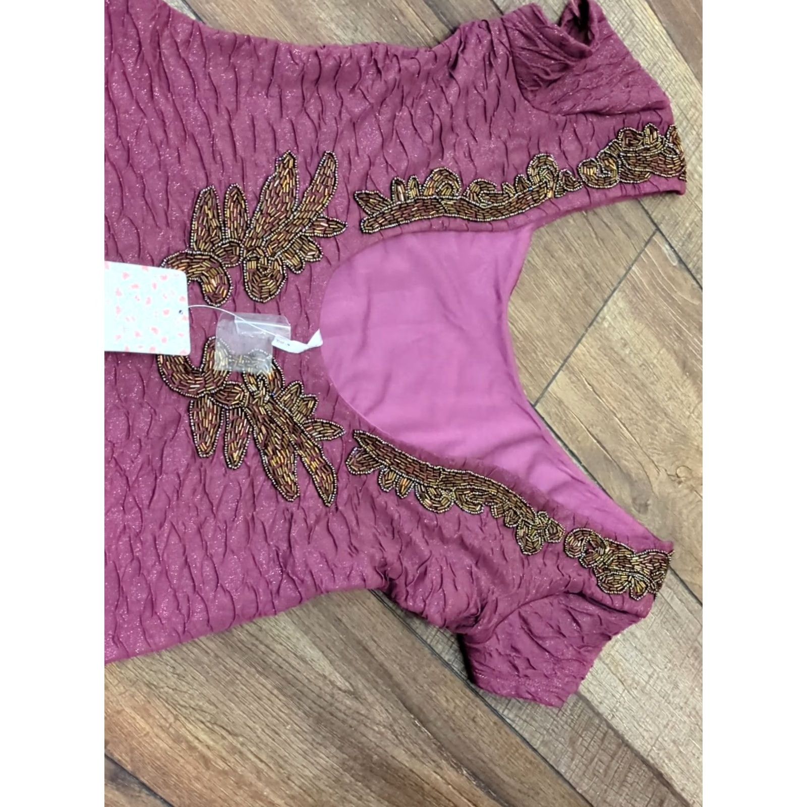 Free People Free People Dress Bodycon Glitter Beaded Short S Purple Women Beaded Stretch NWT NWT Size S / US 4 / IT 40 - 6 Thumbnail