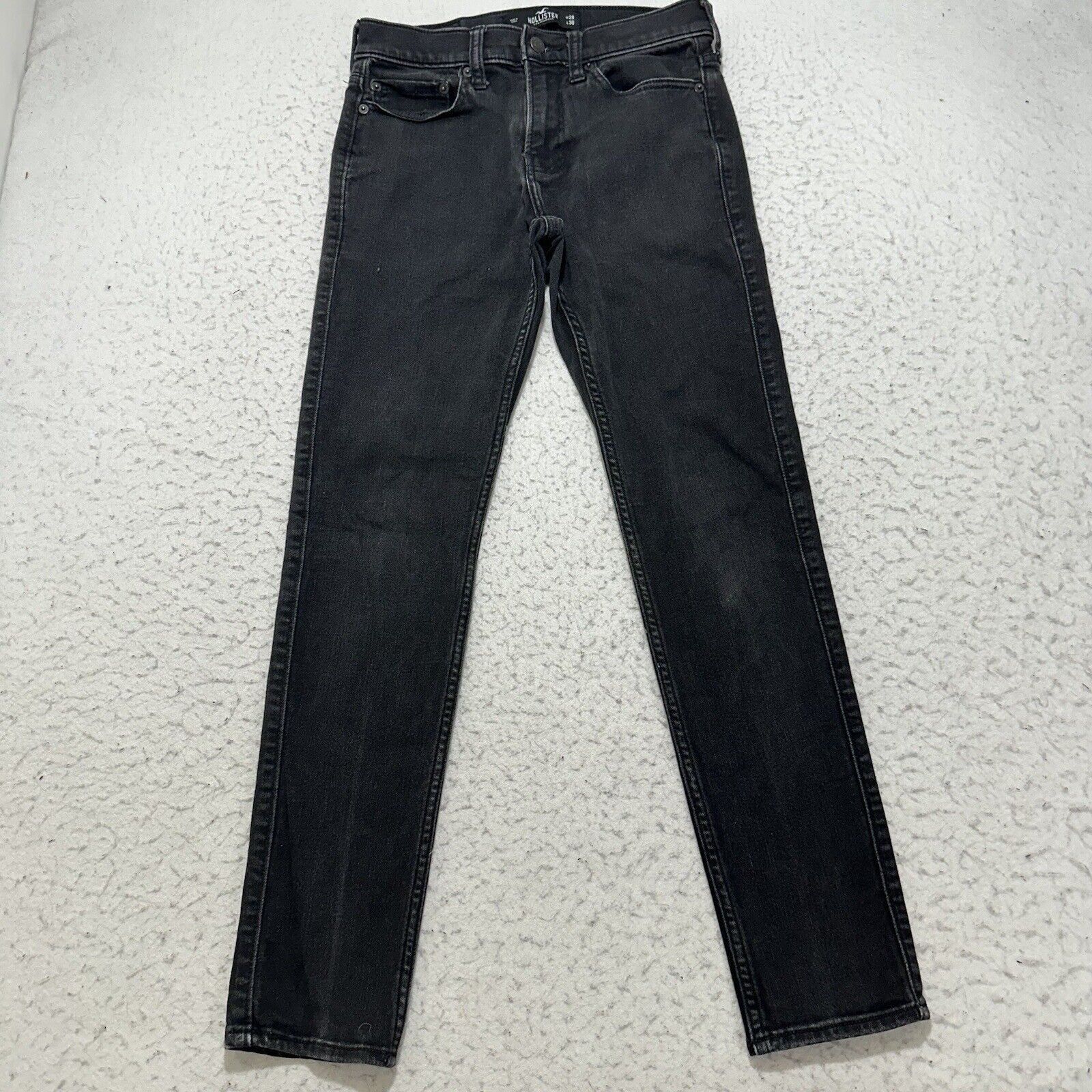 Hollister Hollister 29x28 Skinny Stretch Black Denim Jeans Mid Rise Size 28" / US 6 / IT 42 - 1 Thumbnail