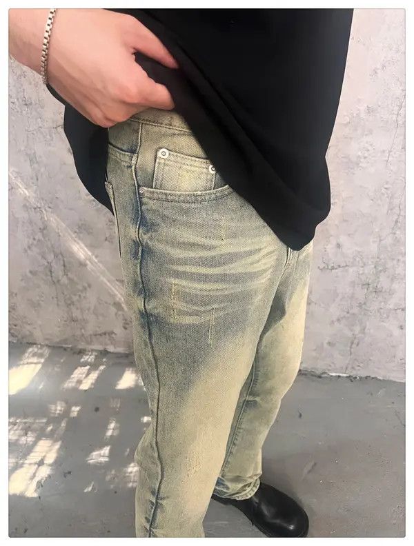 VIBE punk washed faded grunge flared jeans Size US 32 / EU 48 - 4 Thumbnail
