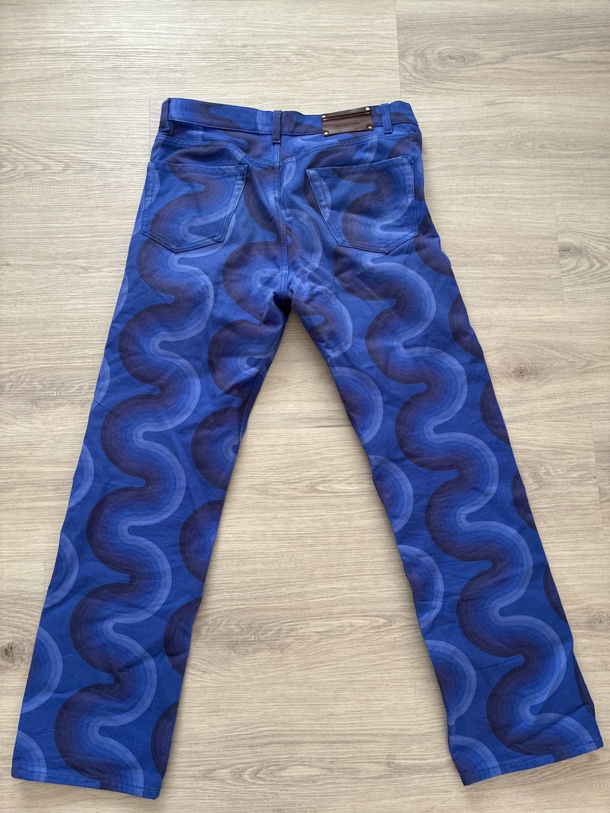 Dries Van Noten Dries Van Noten x Verner Panton SS19 Blue Wave Jeans Size US 30 / EU 46 - 2 Thumbnail