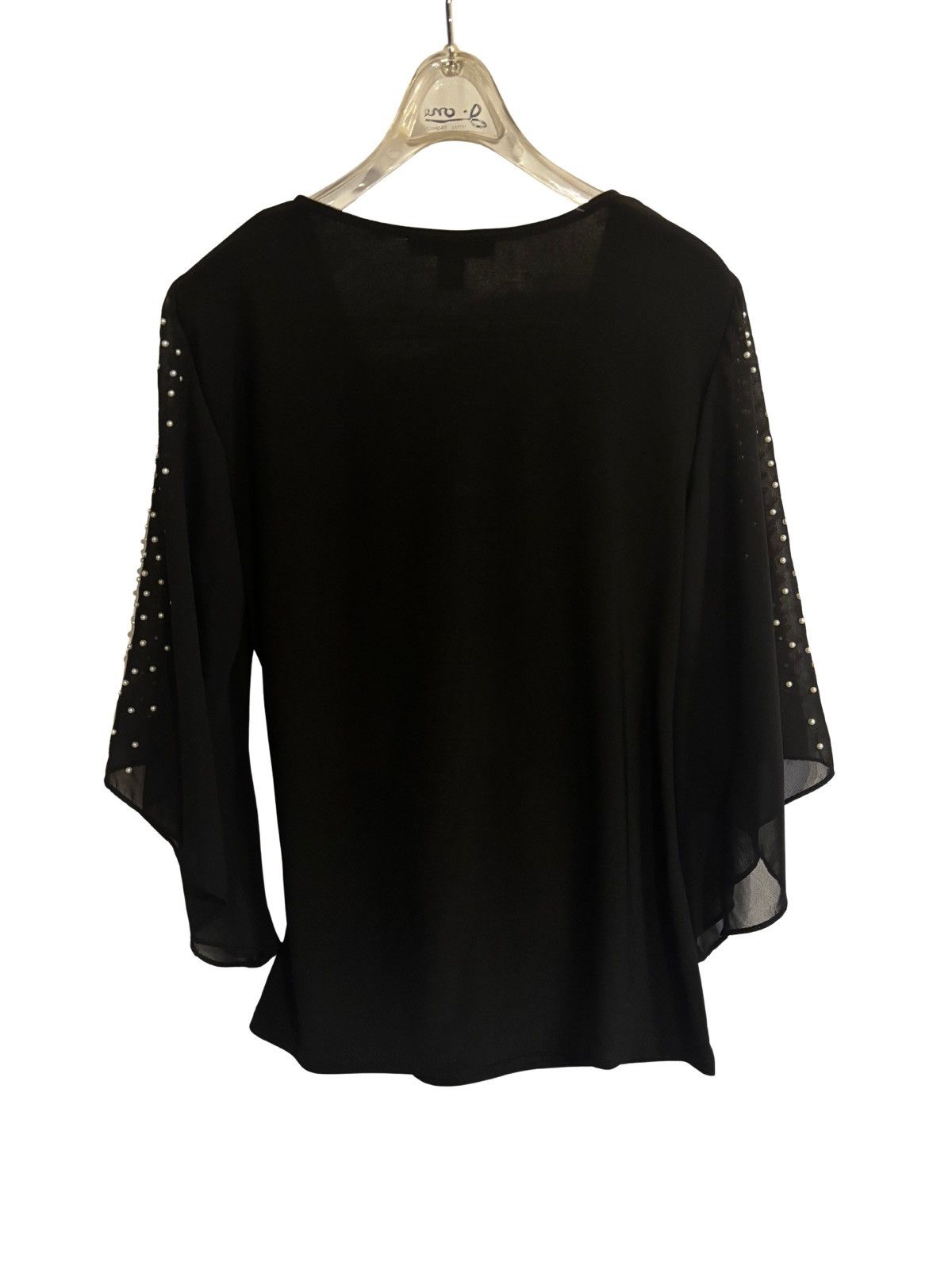 Other Black Top with beads details.wt1342 Size XS / US 0-2 / IT 36-38 - 2 Thumbnail