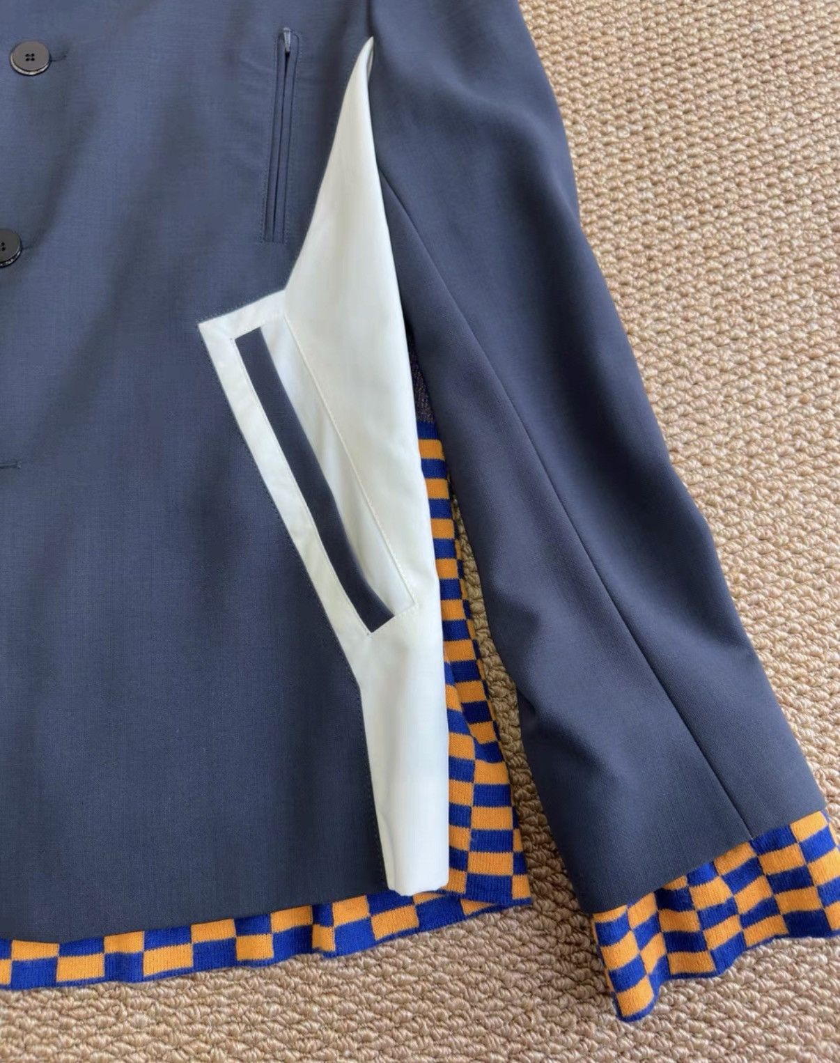 Kiko Kostadinov KIKO KOSTADINOV 23AW Runway Off-White Check Blazer K23 Size US S / EU 44-46 / 1 - 3 Thumbnail