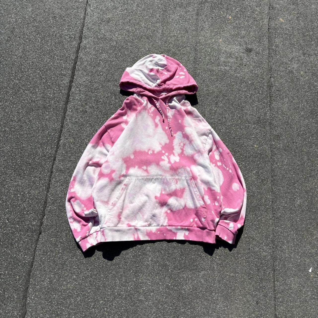 Japanese Brand × Vintage Vintage y2k bleach tie dye boxy graphic hoodie Size US M / EU 48-50 / 2 - 1 Thumbnail