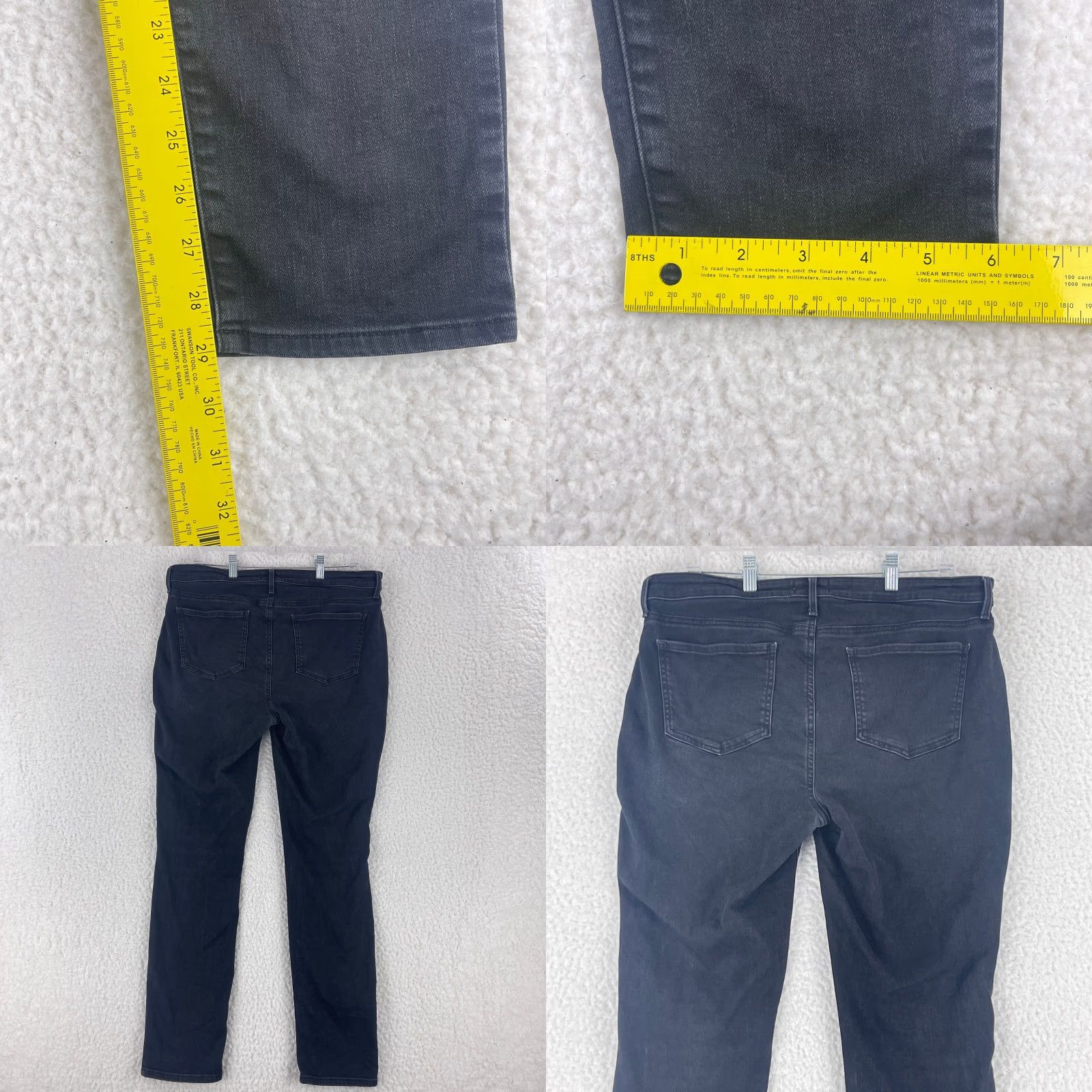 NYDJ NYDJ Jeans Womens Size 12 Black Denim Straight Leg Mid-Rise 5-Pocket Casual Regular 29in Inseam City USA Size 34" / US 12 / IT 48 - 8 Thumbnail