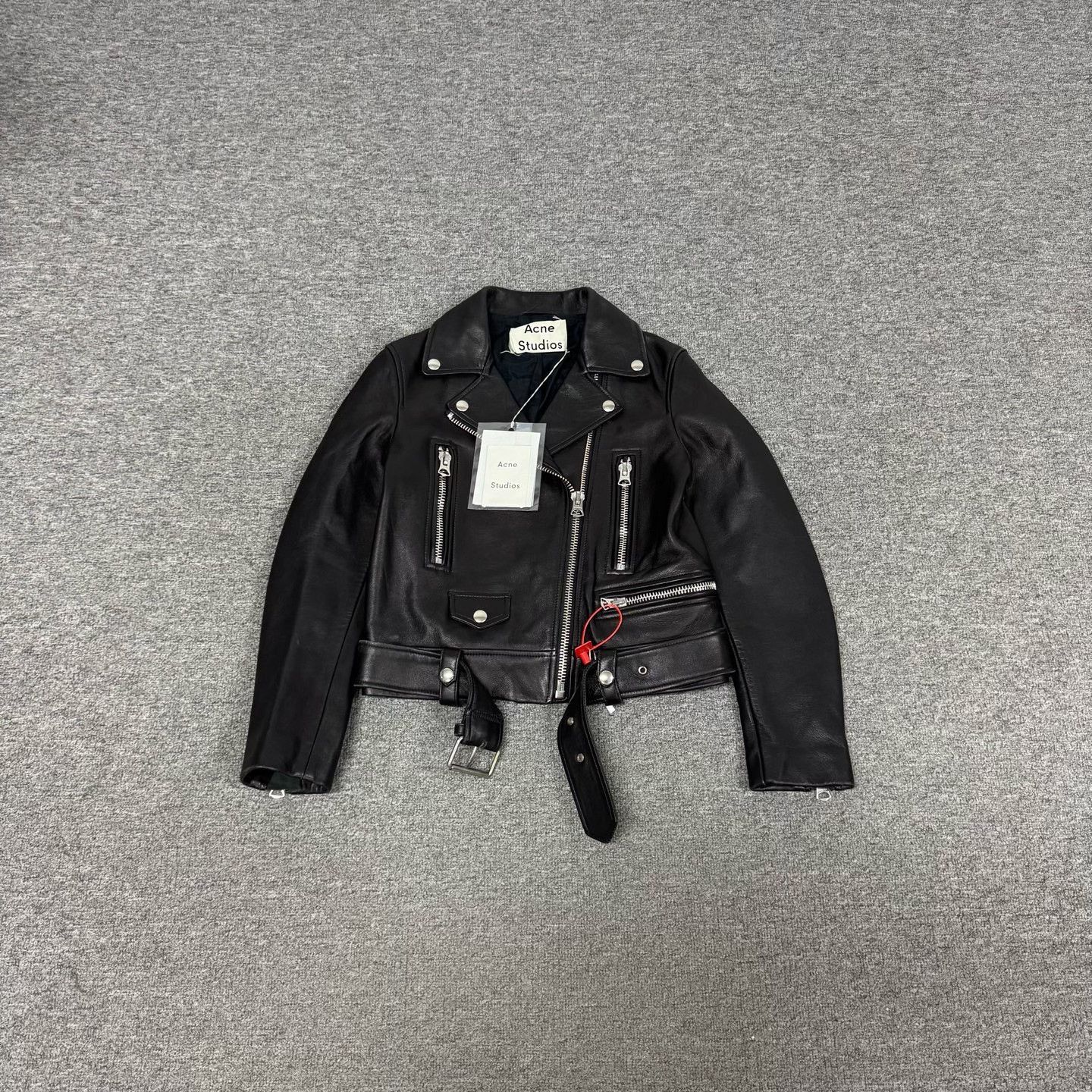 Acne Studios Acne Studios Mock Lamb Leather Biker Jacket 34 Size XS / US 0-2 / IT 36-38 - 1 Thumbnail