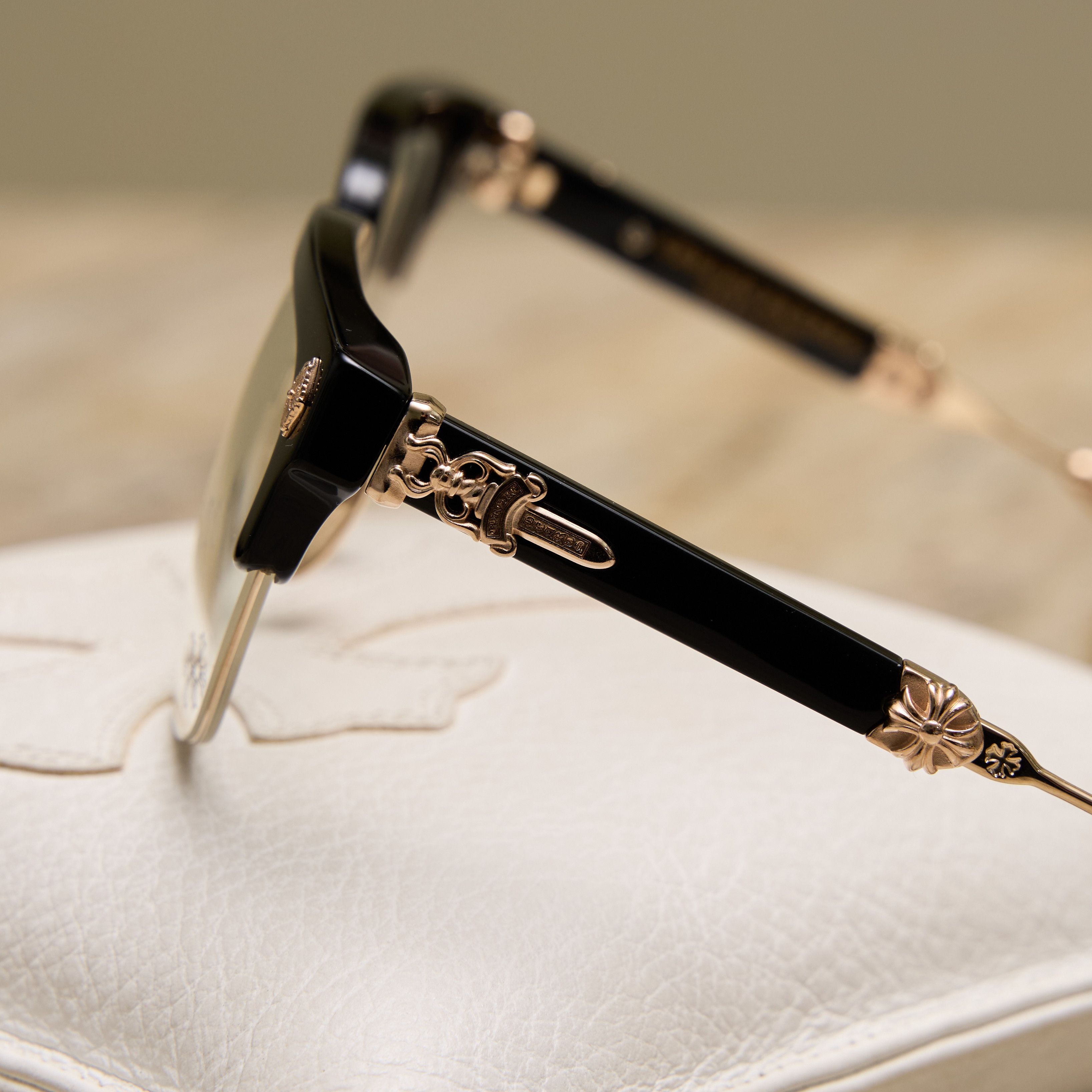 Chrome Hearts CHROME HEARTS EVAGILIST BLACK/GOLD PLATED Size ONE SIZE - 4 Thumbnail