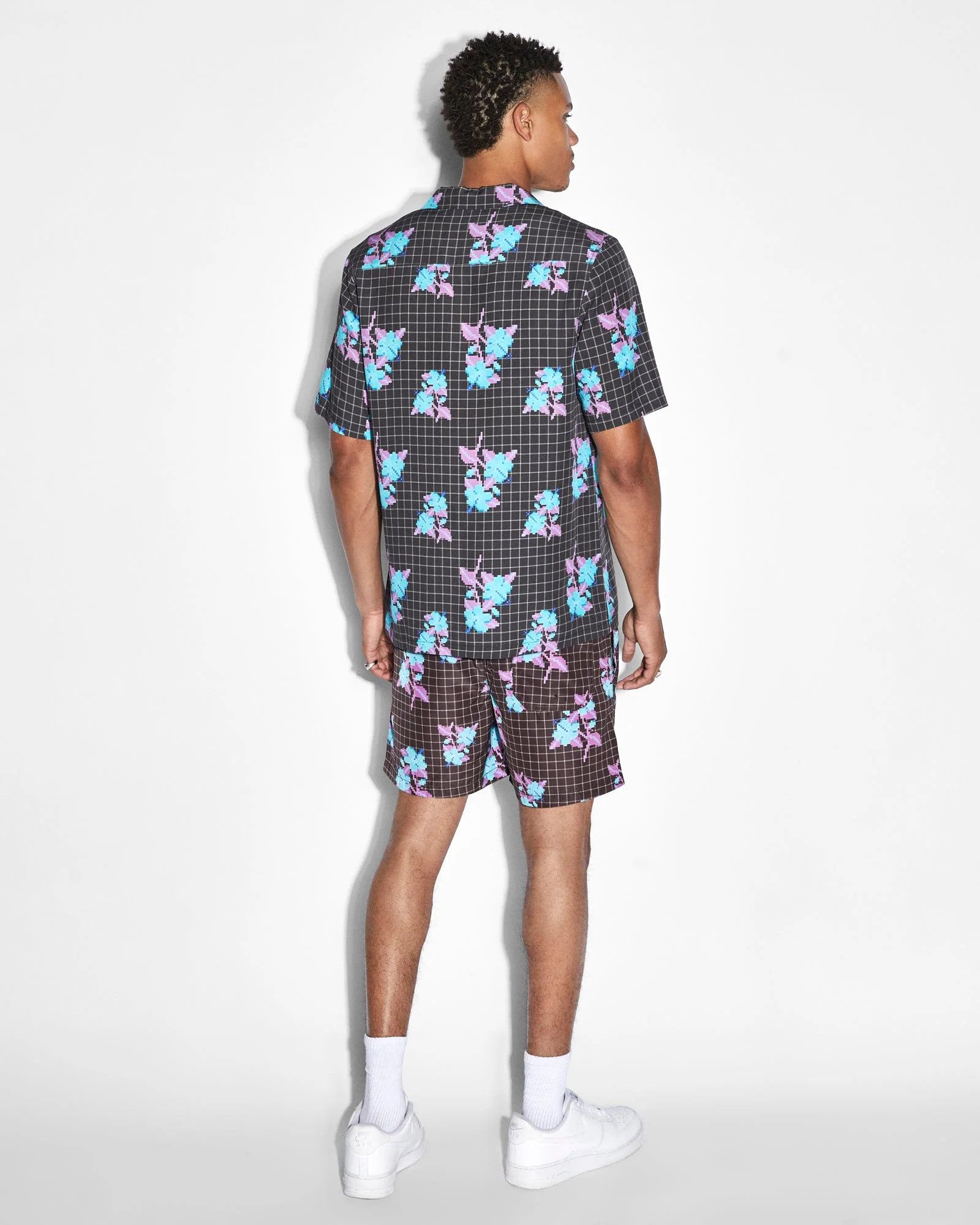 Ksubi Ksubi Low Res Resort Floral Pixel Grid Short Sleeve Shirt Size US M / EU 48-50 / 2 - 6 Thumbnail