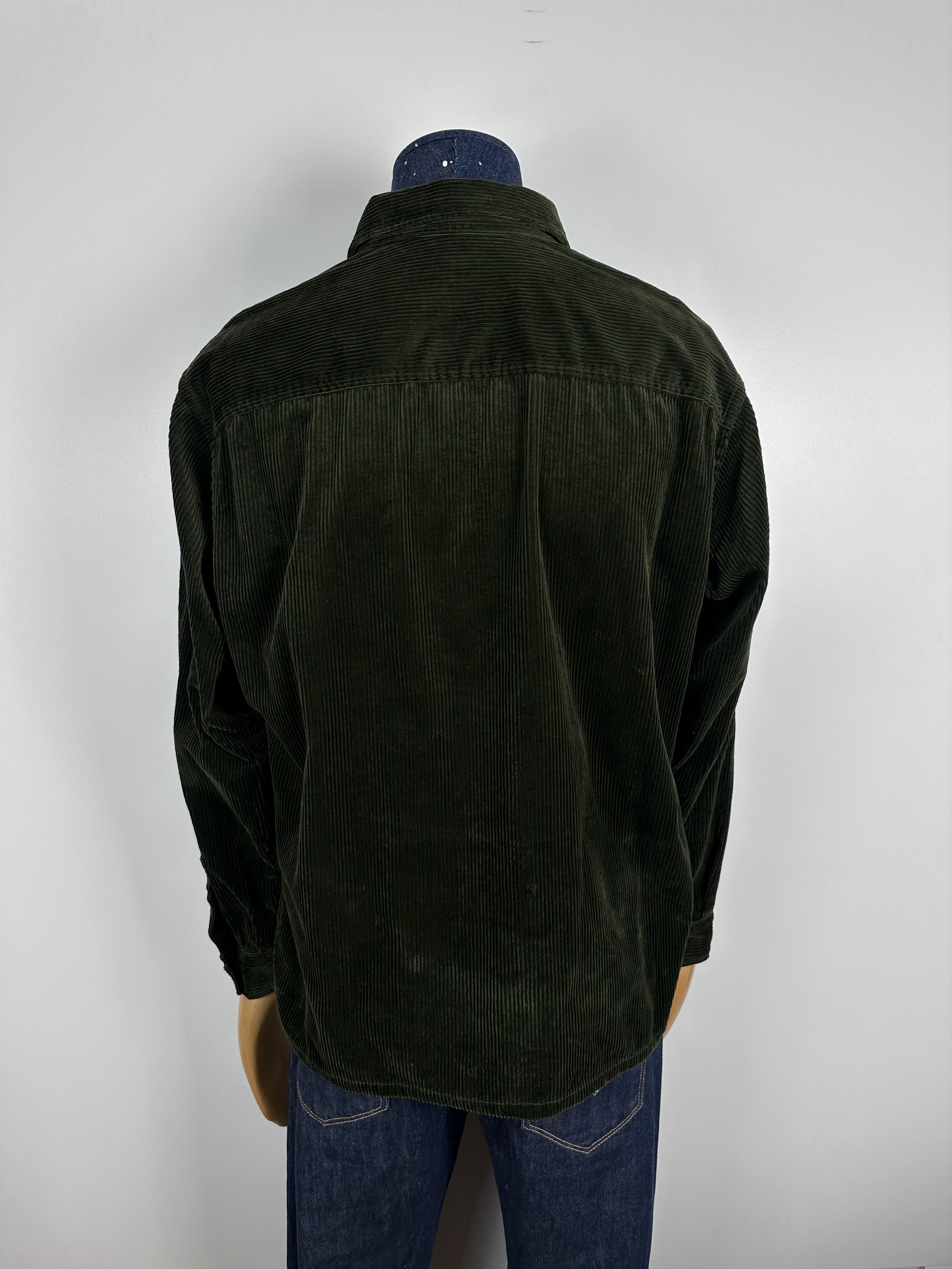 Uniqlo Uni Qlo Corduroy Long Sleeve Over Shirt Green Mens Size M Size US M / EU 48-50 / 2 - 5 Thumbnail
