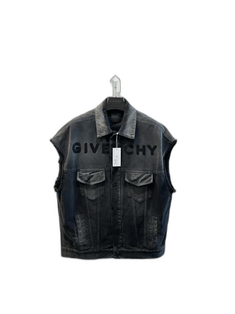 Givenchy Givenchy Washed Black Denim Vest Jacket Size US M / EU 48-50 / 2 - 1 Thumbnail