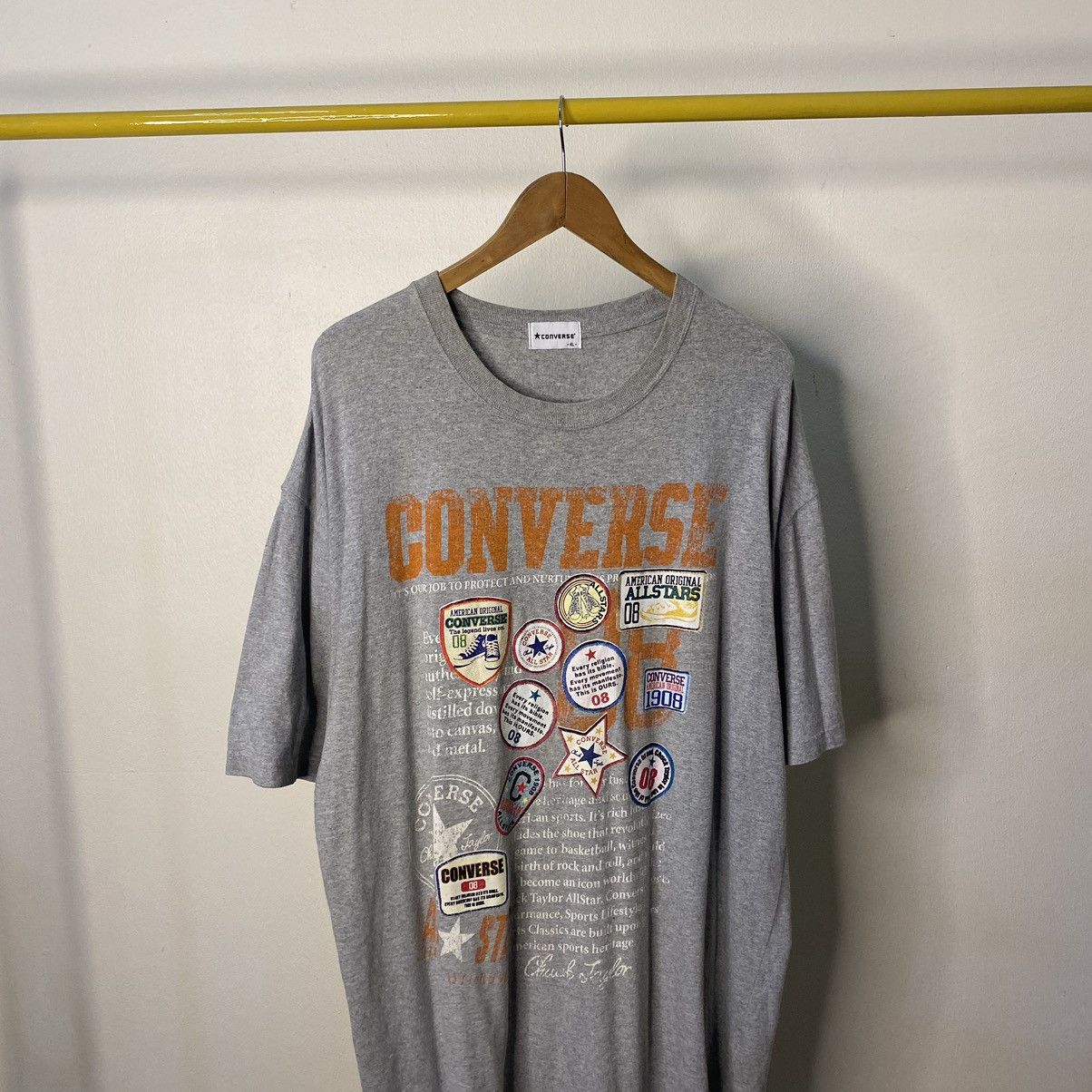 Converse × Vintage Vintage Converse Overprint 4XL Tshirt Size US XXL / EU 58 / 5 - 1 Thumbnail
