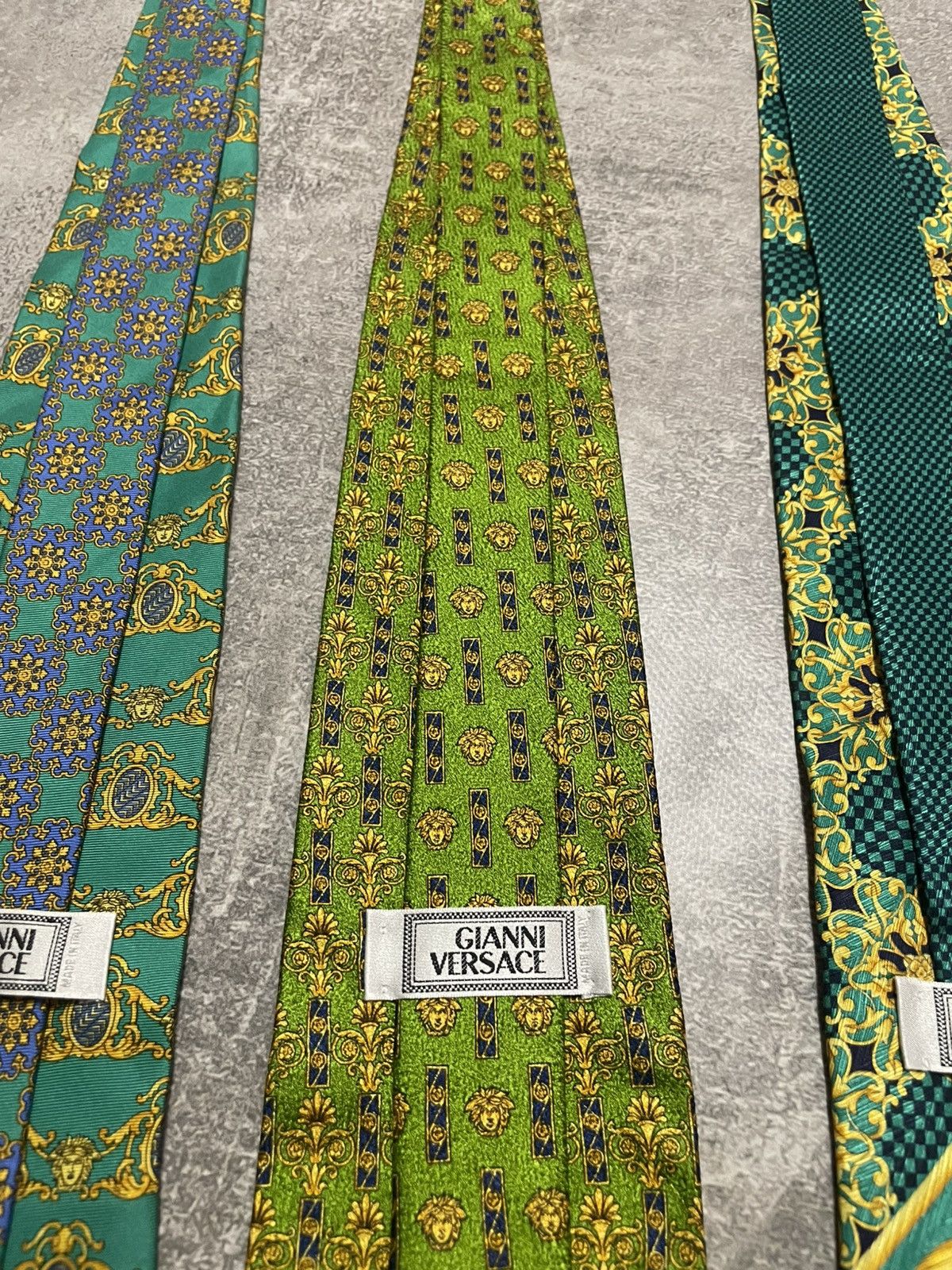 Versace x3 Vintage Gianni Versace Monogram Silk Ties Size ONE SIZE - 9 Thumbnail