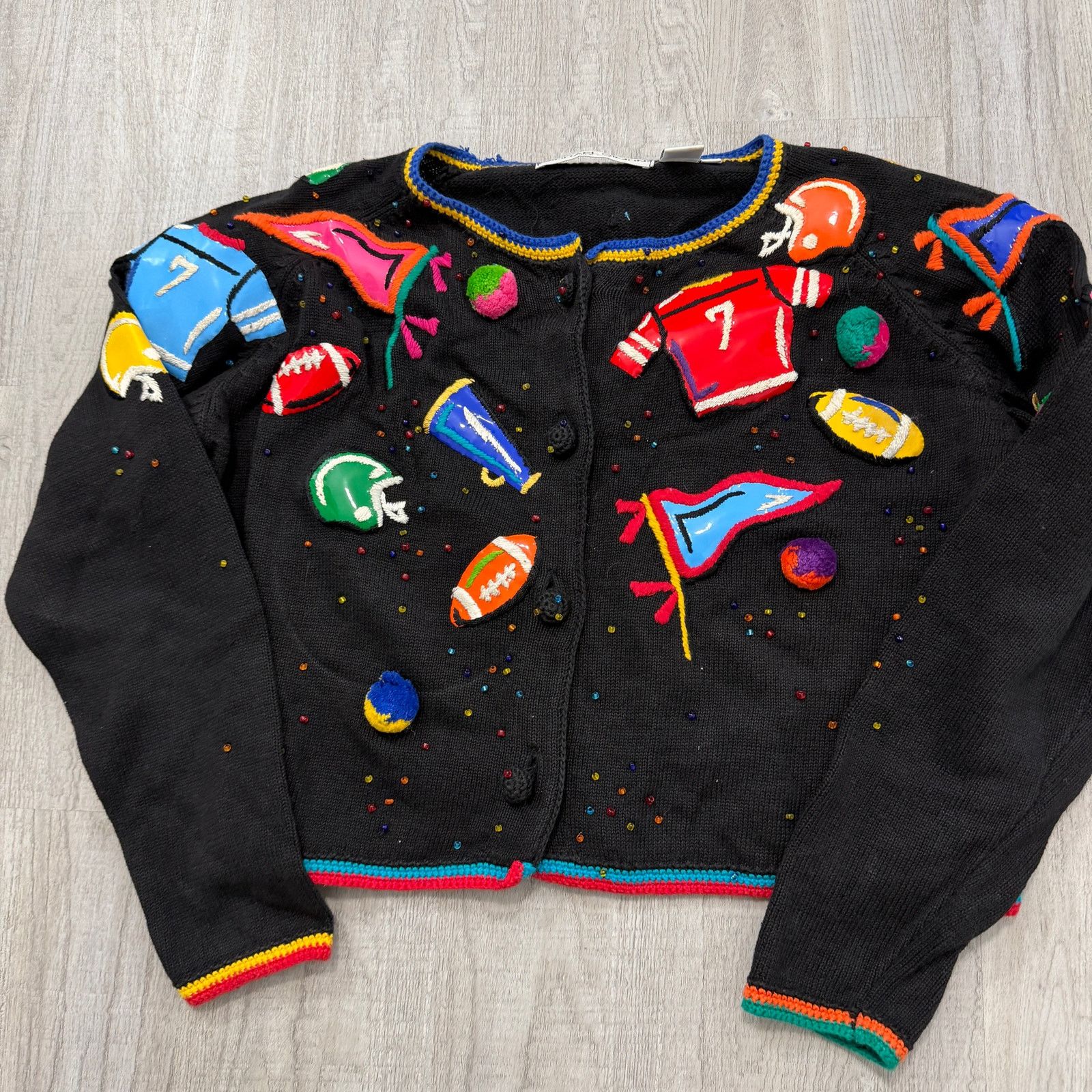 Vintage Vintage Michael Simon Cardigan Medium Cheerleader Football Size M / US 6-8 / IT 42-44 - 2 Thumbnail