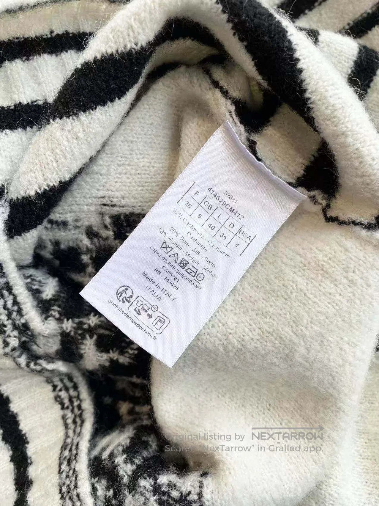 Dior Dior Black and white logo sweater| Size XXS / US 00 / IT 34 - 5 Thumbnail