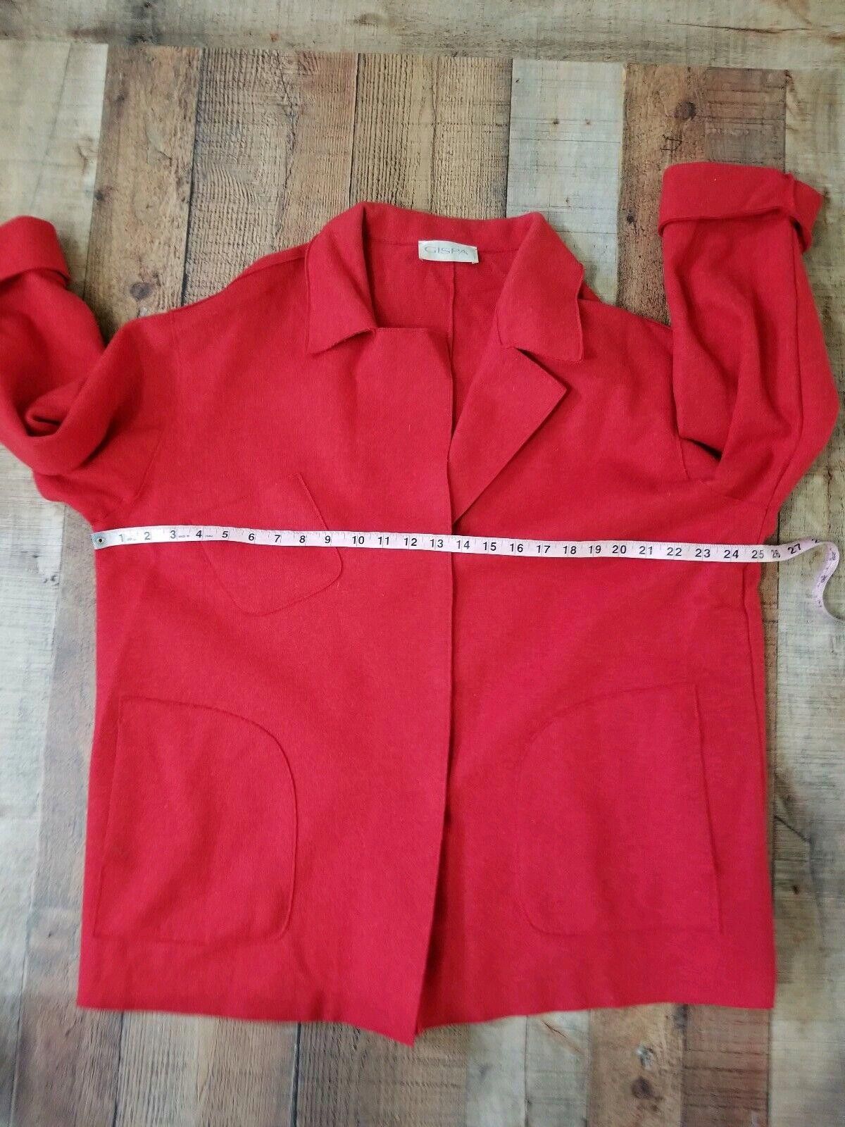 Designer Gispa Virgin Wool Coat Sweater Extra Large Made In Italy Size L / US 10 / IT 46 - 6 Thumbnail