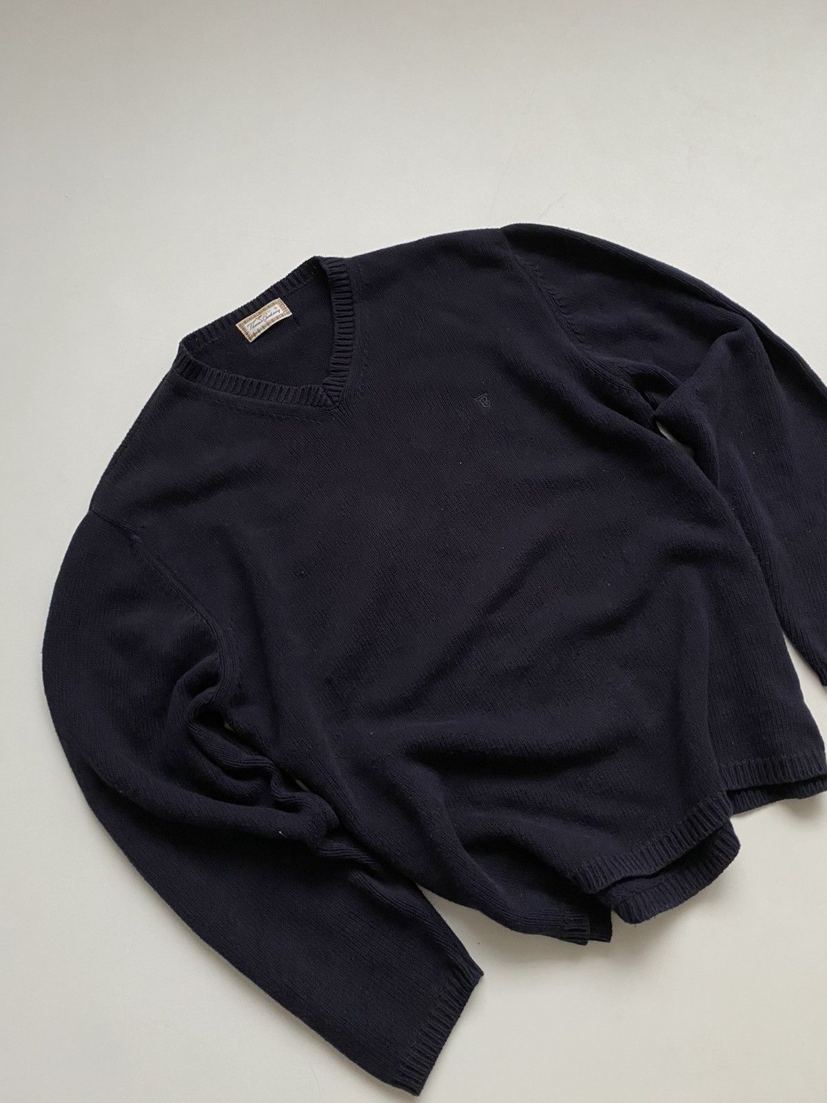 Burberry THOMAS BURBERRY VINTAGE KNIT SWEATER MINI LOGO Size US L / EU 52-54 / 3 - 3 Thumbnail
