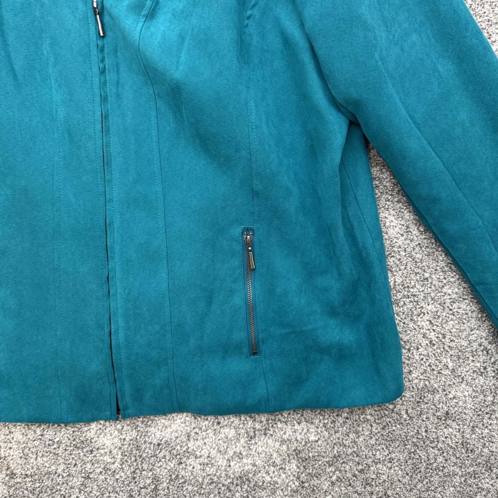 Vintage Studio Works Jacket Womens 18 Faux Suede Full Zip Lined Pockets Classic Size XXL / US 16-18 / IT 52-54 - 2 Thumbnail