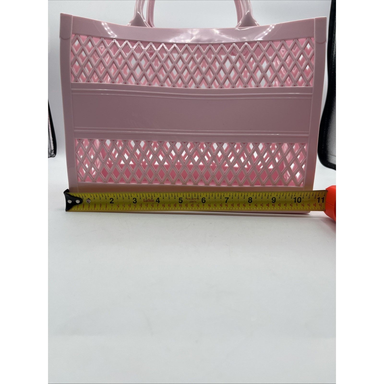 Other Womens Double Handles Pink Plastic Tote Bag w/ Strap Hooks Size ONE SIZE - 8 Thumbnail