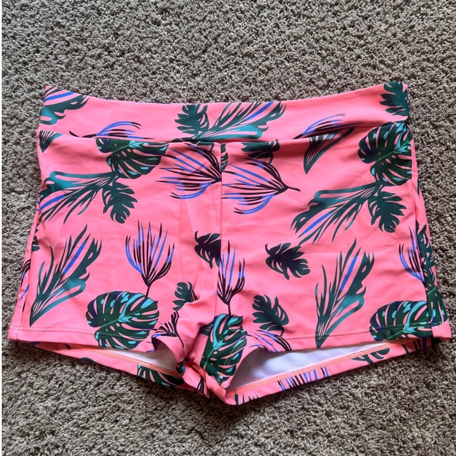 Other B2PRITY Swim Shorts Womens XL Pink Tropical Boy Short Size ONE SIZE - 1 Thumbnail
