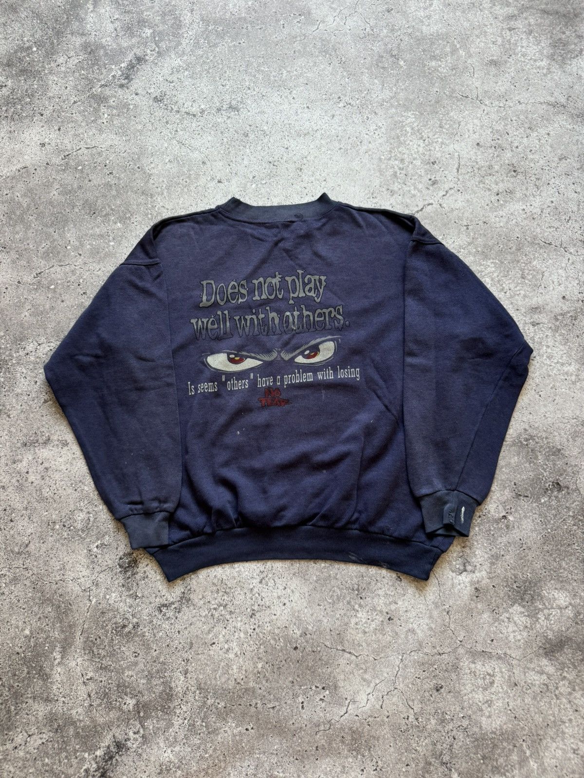 No Fear 🔥TRASHED NO FEAR DOES NOT PLAY WELL WITH OTHERS SWEATSHIRT Size US M / EU 48-50 / 2 - 2 Thumbnail