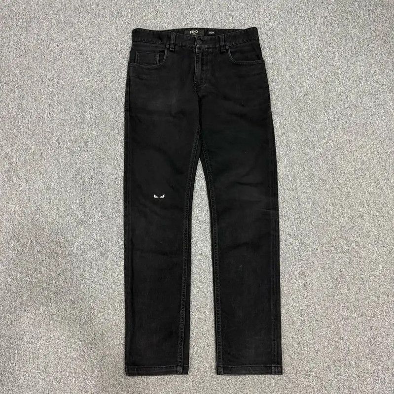 Fendi Fendi Black Casual Denim Pants for Men 0089 Size US 28 / EU 44 - 1 Thumbnail