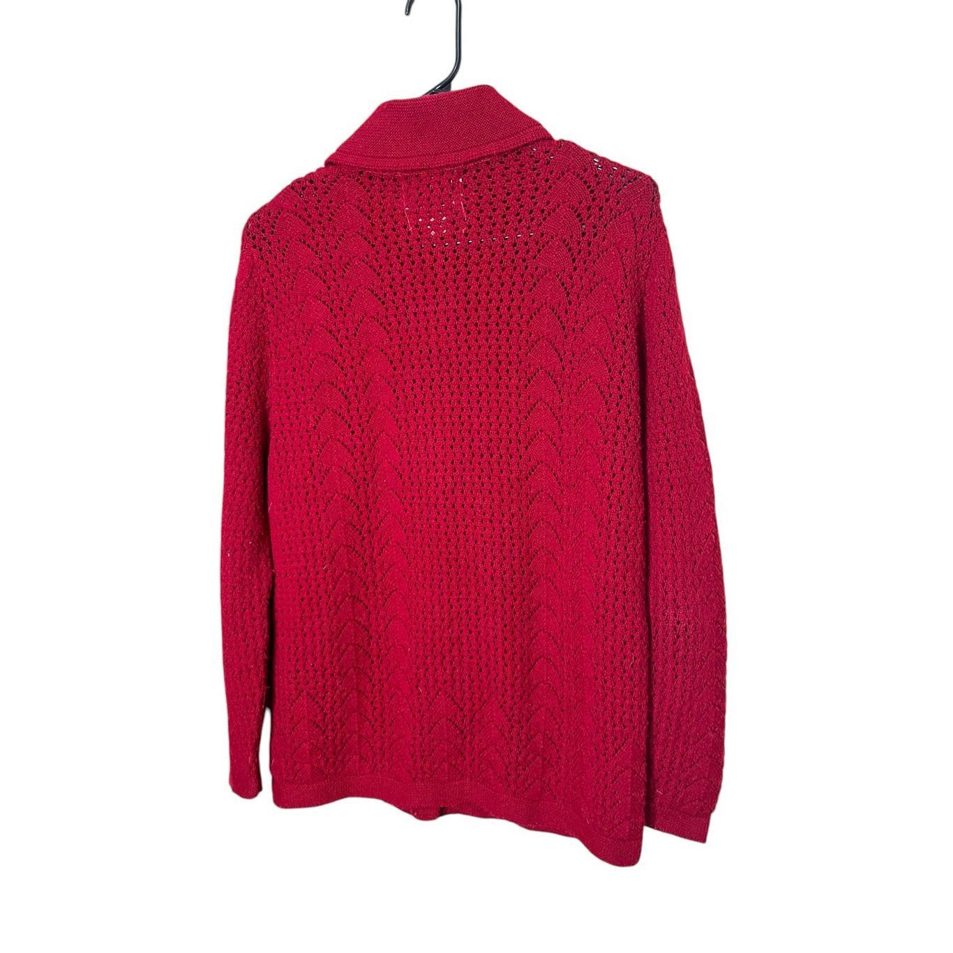 Other Vintage Duet Creations Red Knit Cardigan Sweater Size M Size M / US 6-8 / IT 42-44 - 6 Thumbnail